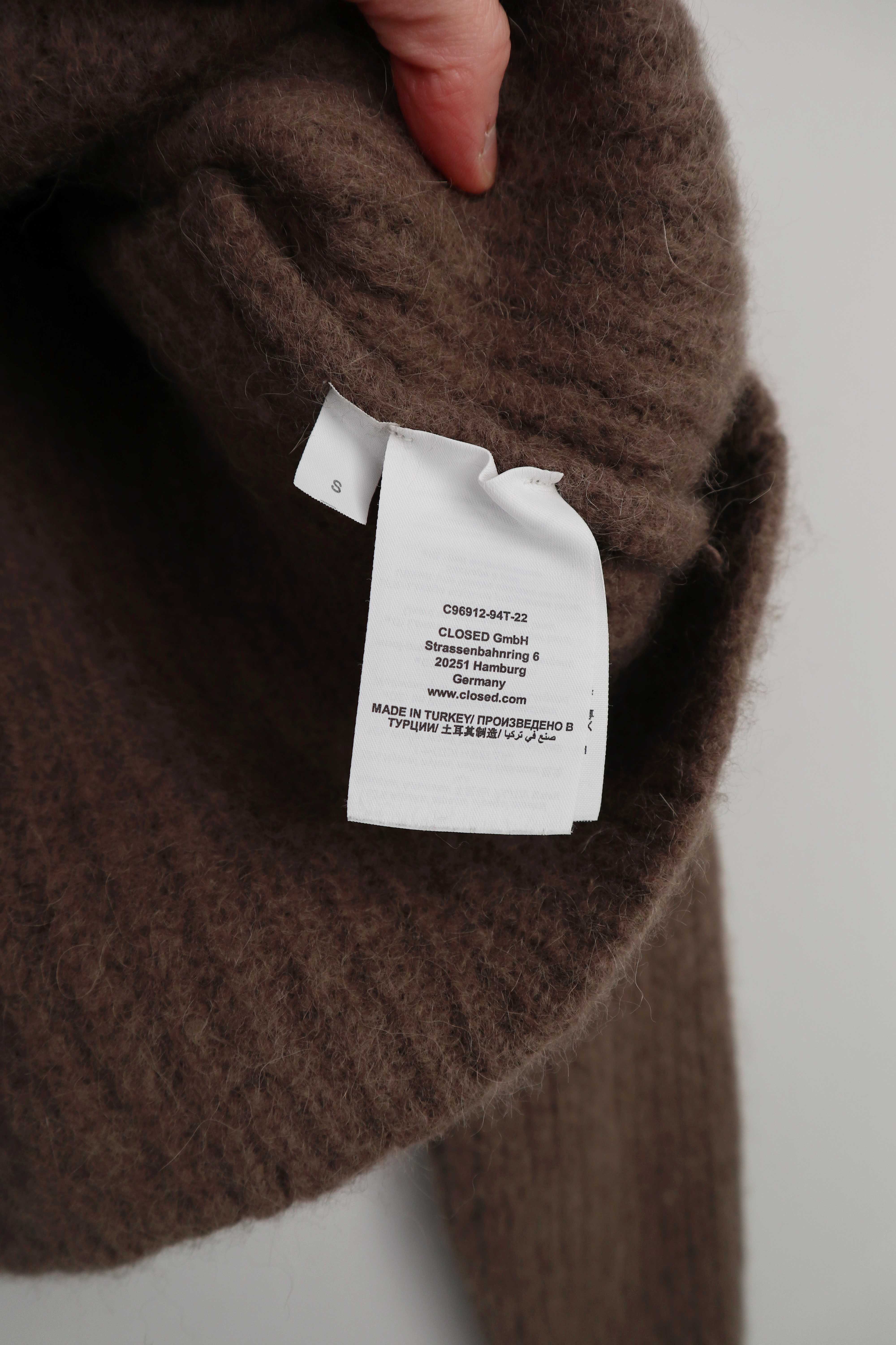 Closed Cardigan Strickjacke neu Braun S Wolle Wollstrickjacke