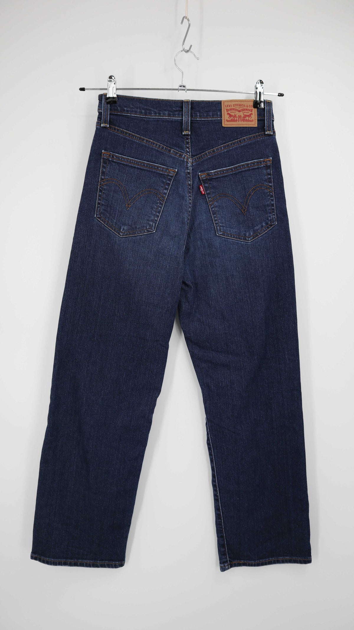 Levis Ribcage Straight Ankle 26 Jeans Hose blau denim straight leg