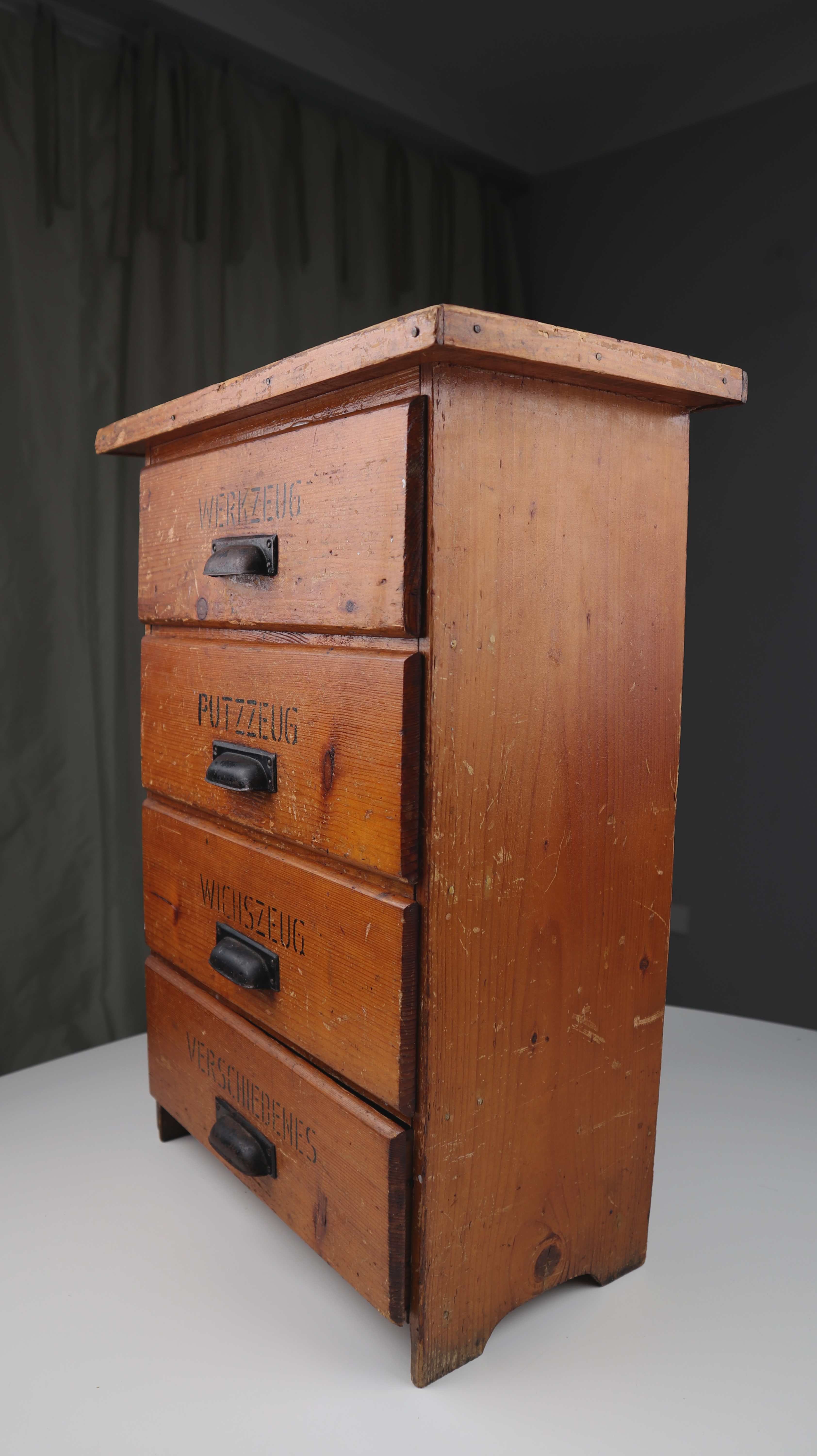 Alter Schusterschrank Nachtschrank Schrank Organizer Nostalgie Holzschrank