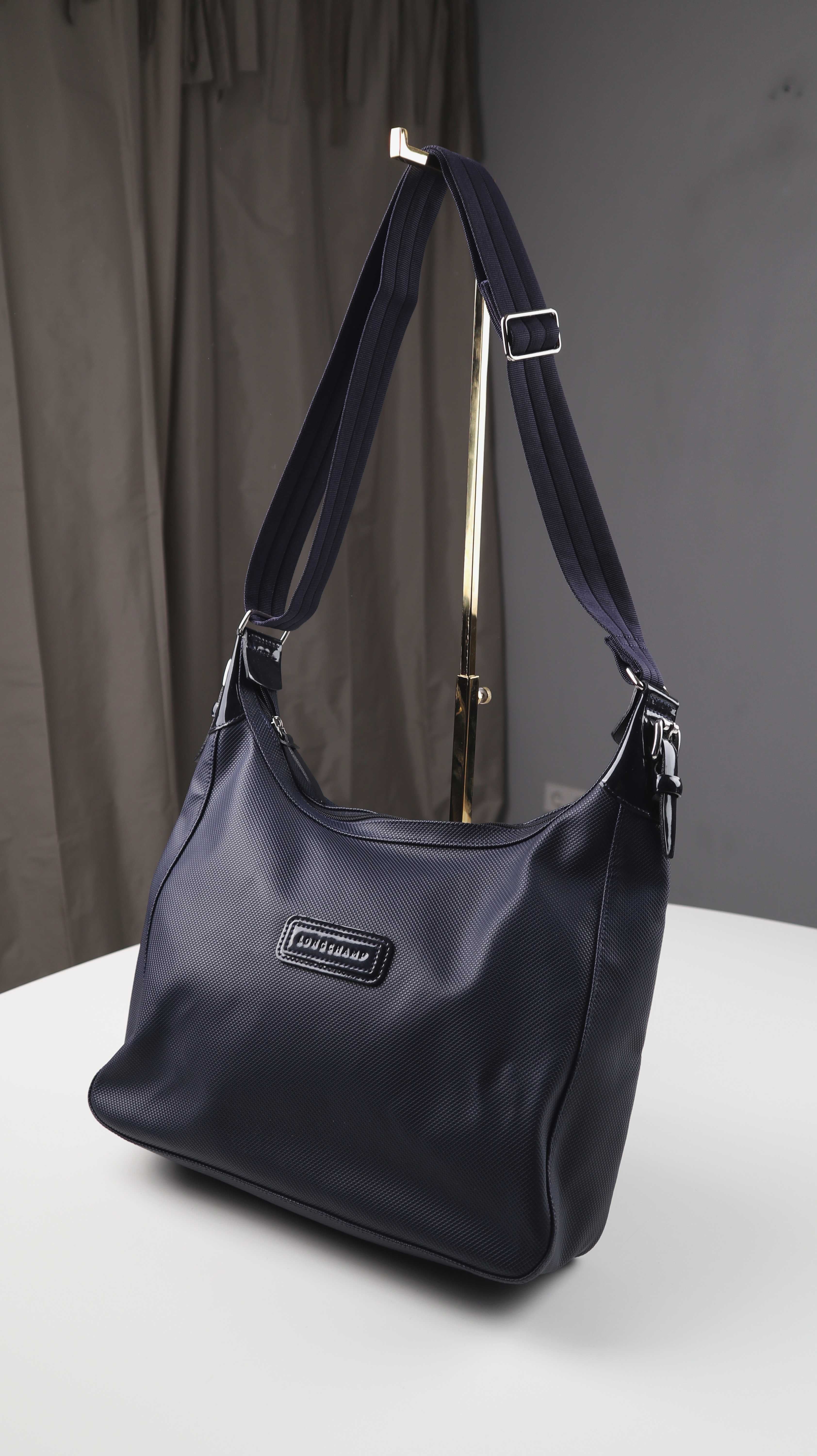 Longchamp Le Pliage Dunkelblau Blau Hobo Schoulder Bag Schultertasche Shopper