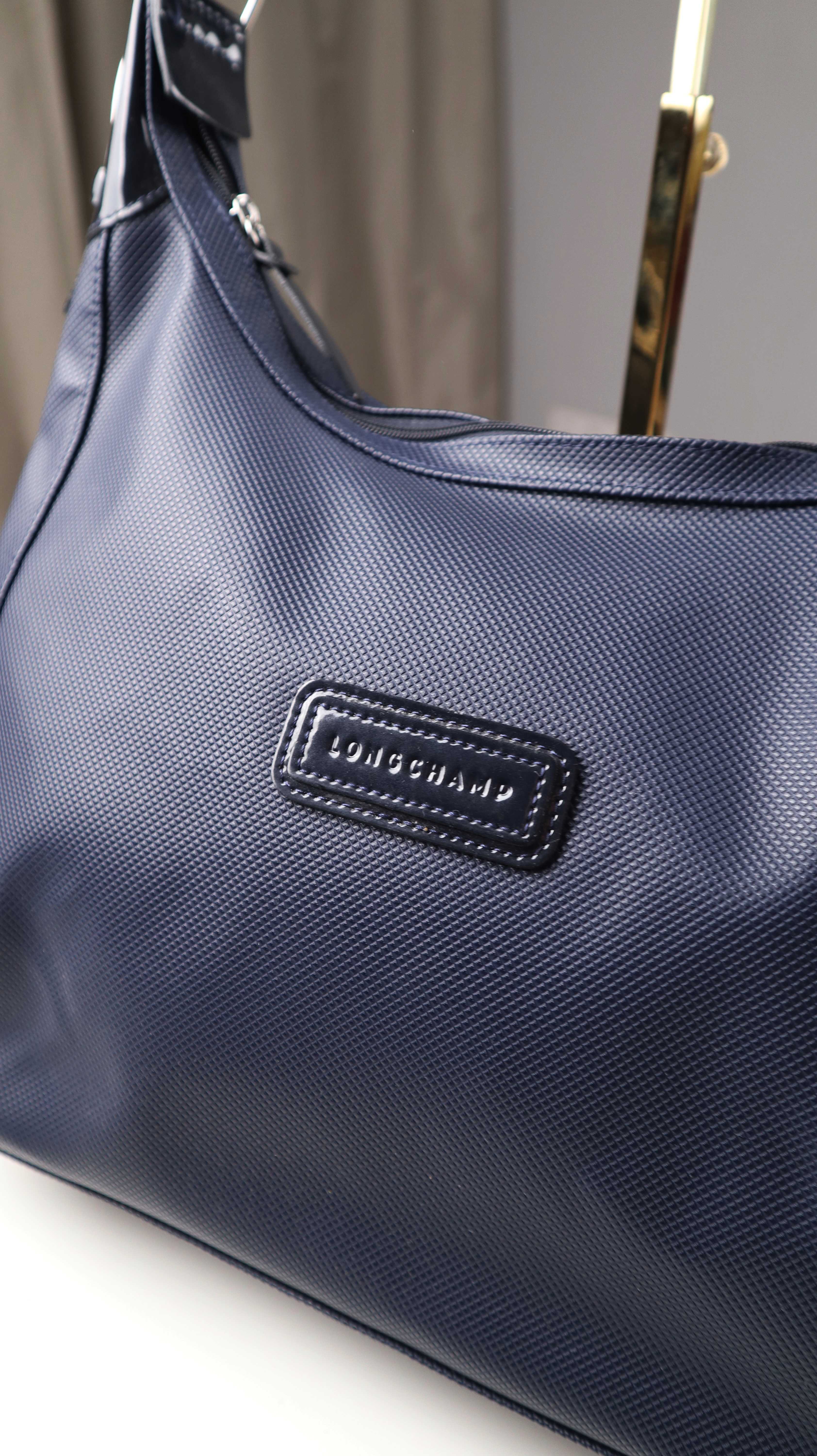 Longchamp Le Pliage Dunkelblau Blau Hobo Schoulder Bag Schultertasche Shopper