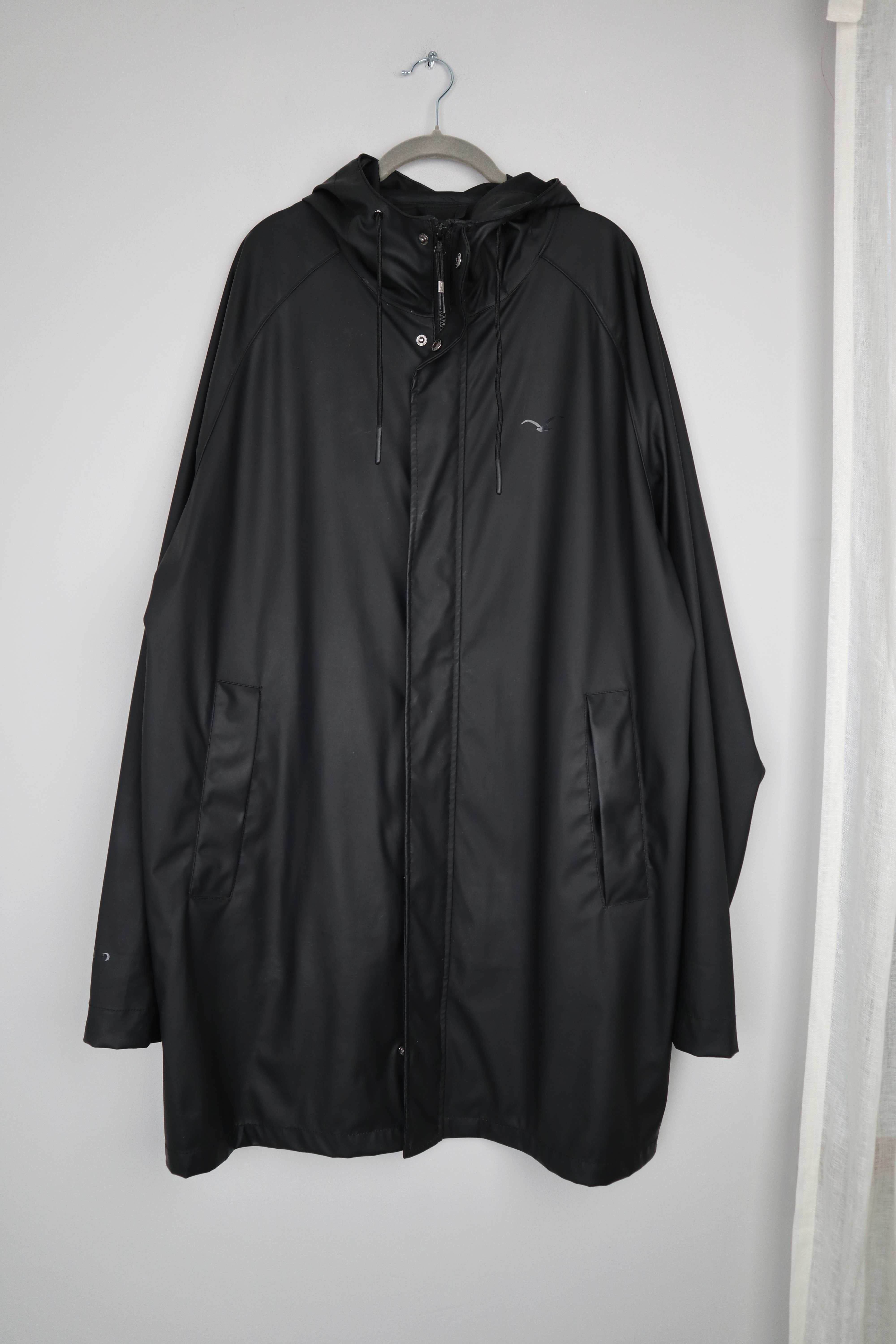 Cleptomanicx Regenjacke schwarz Regenmantel 42 XL Mantel Jacke Wetterjacke