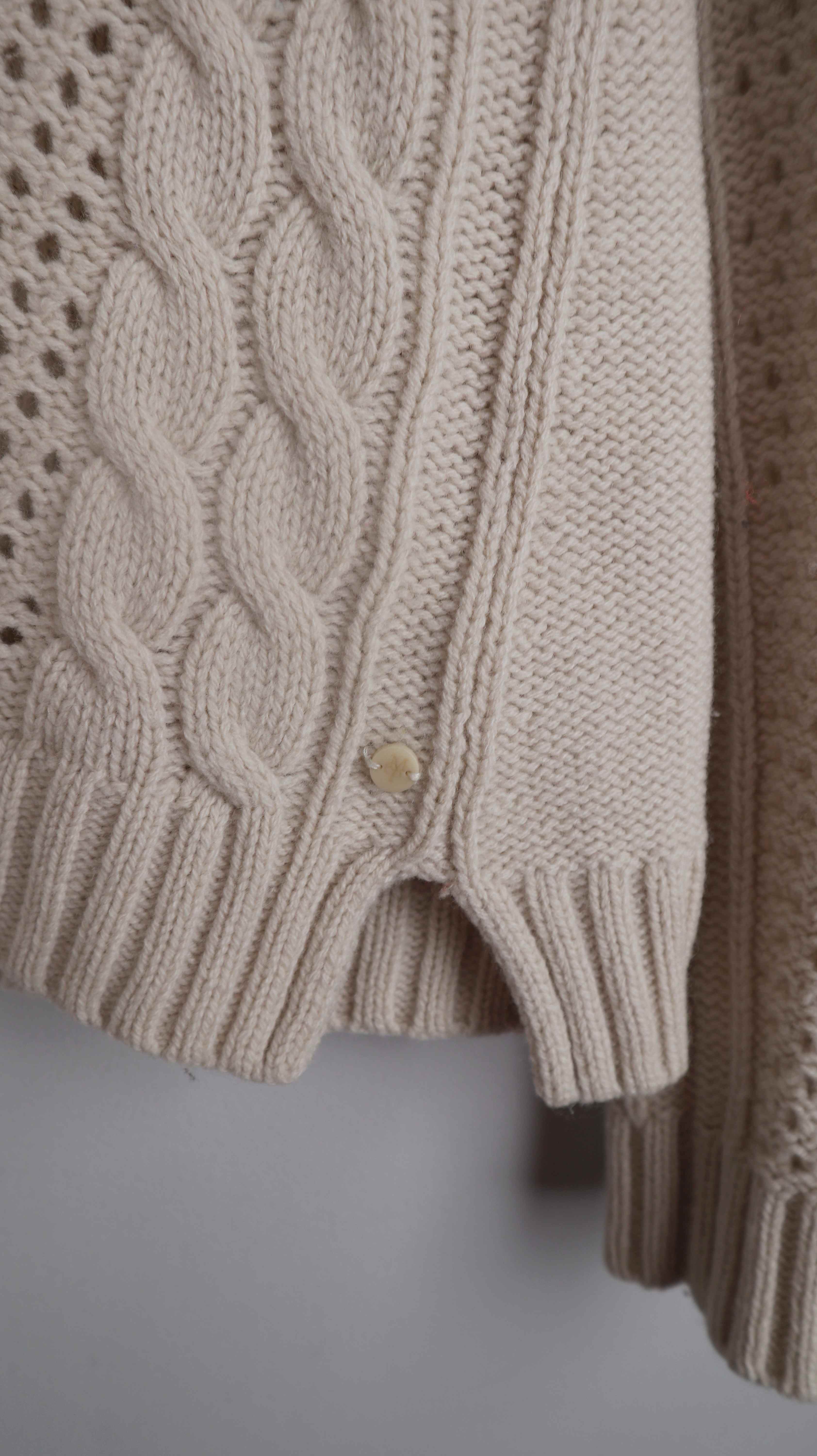 Marc O'Polo Pullover 36 S Beige Wolle Wollpullover Wolle Wollpullover