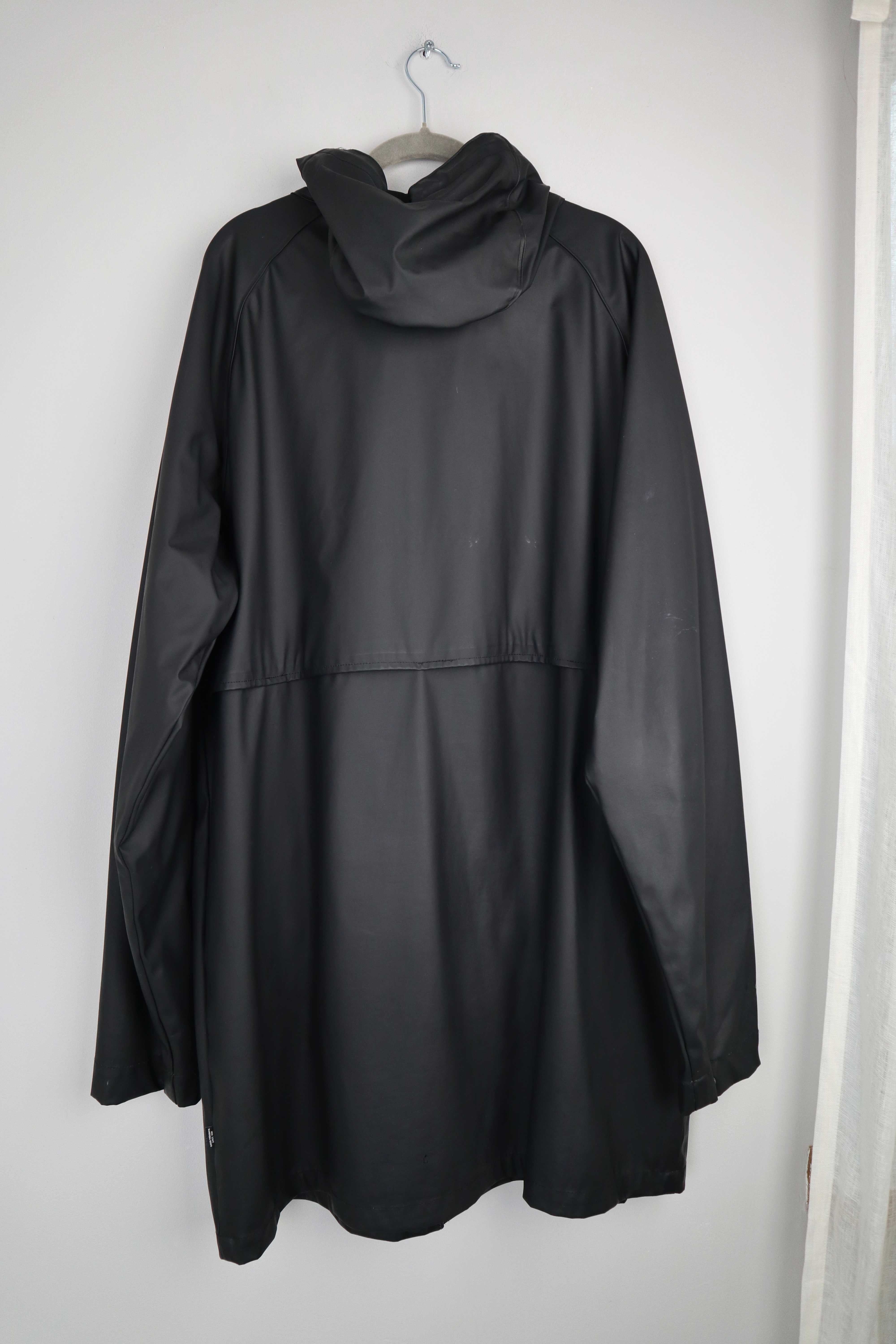 Cleptomanicx Regenjacke schwarz Regenmantel 42 XL Mantel Jacke Wetterjacke