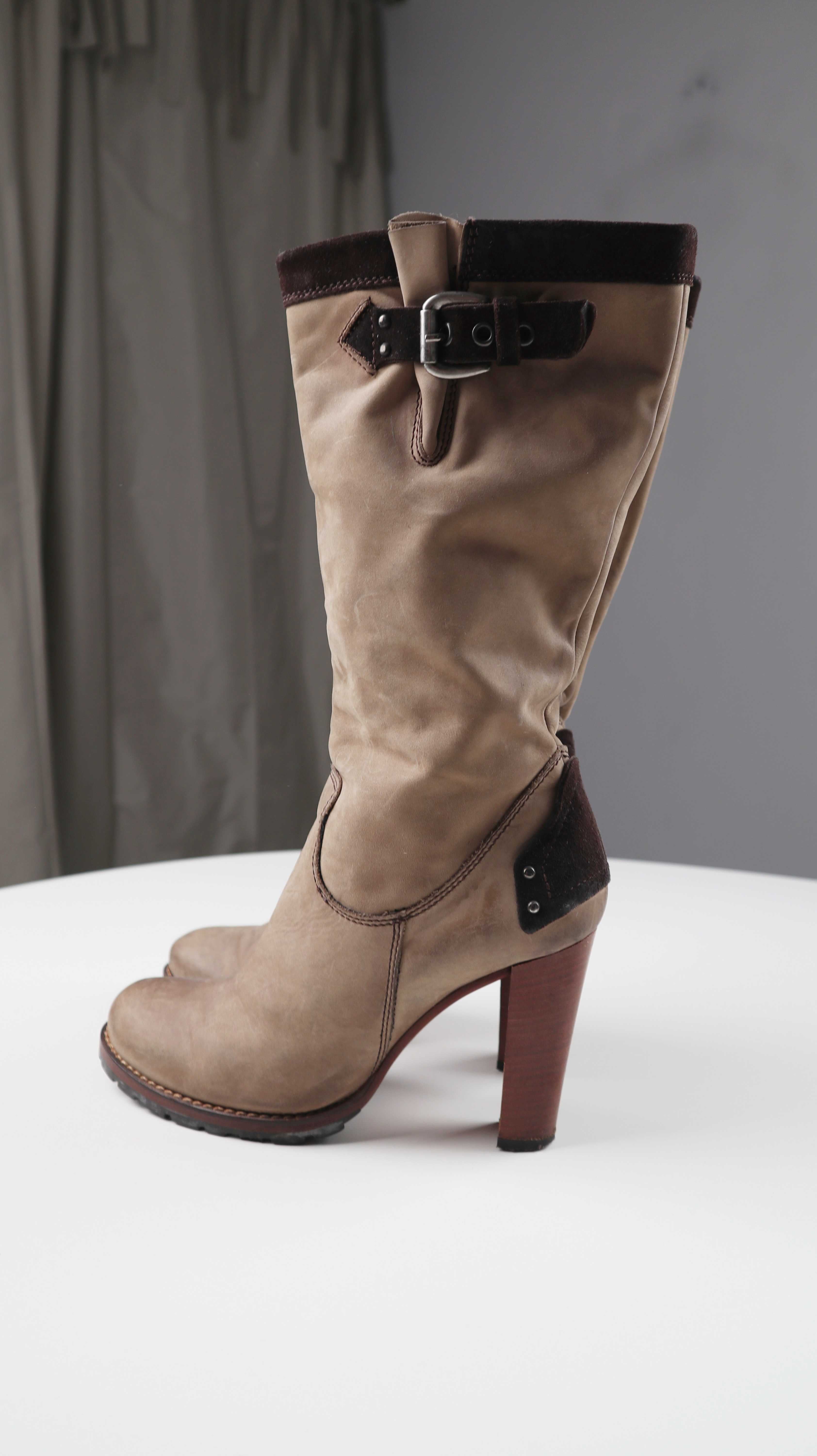 Lea Foscati Stiefel 38 Braun Stiefeletten Lederstiefel Made in Italy