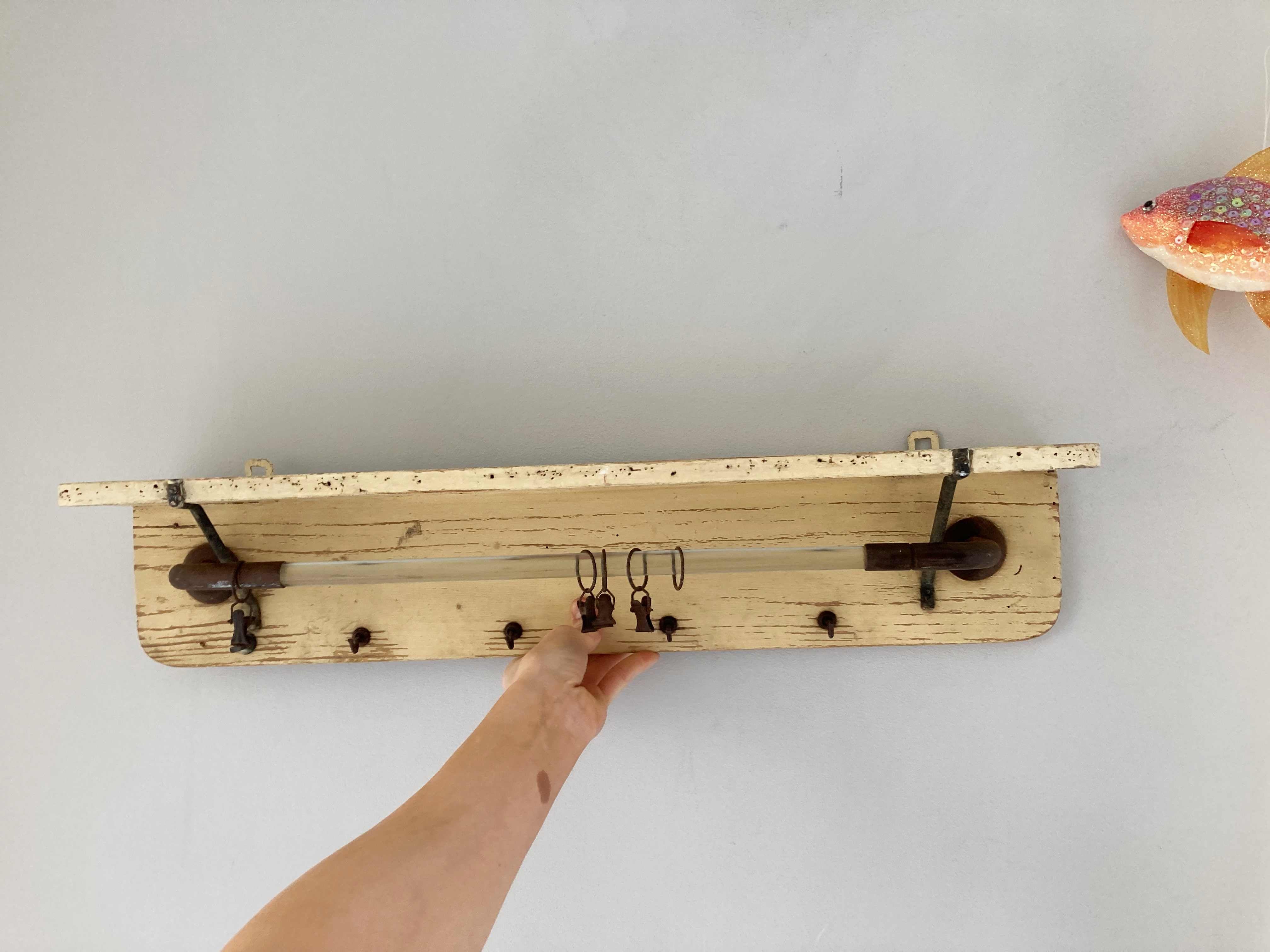 Wandregal Shabby Chich Creme Outdoorregal Beige Holzregal