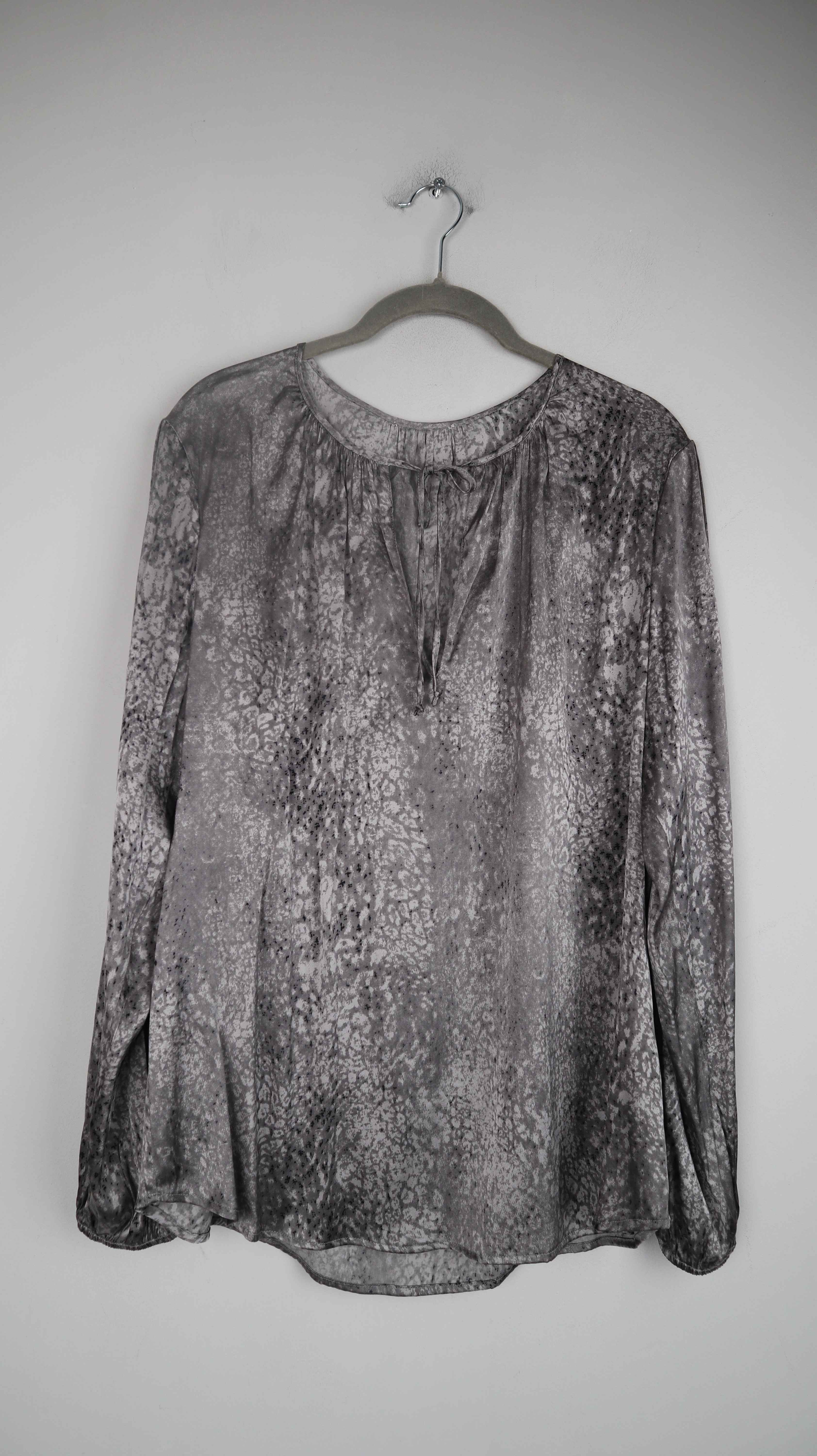 Dea Kudibal Bluse Seidenbluse Grau 40 L Langärmlig Shirt