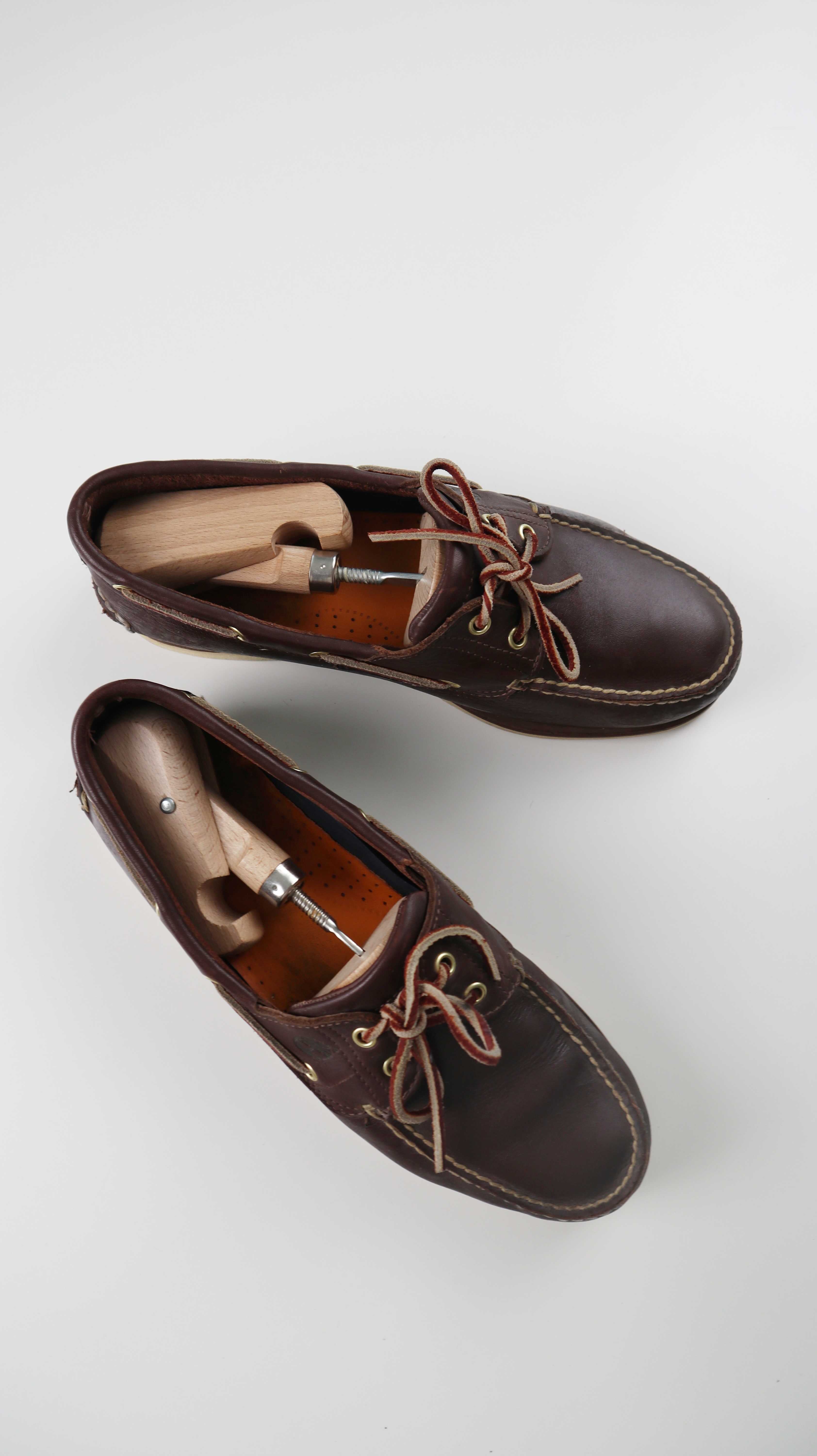 Timberland 45 Braun Loafer Mokassins Bootsschuhe Lederschuhe