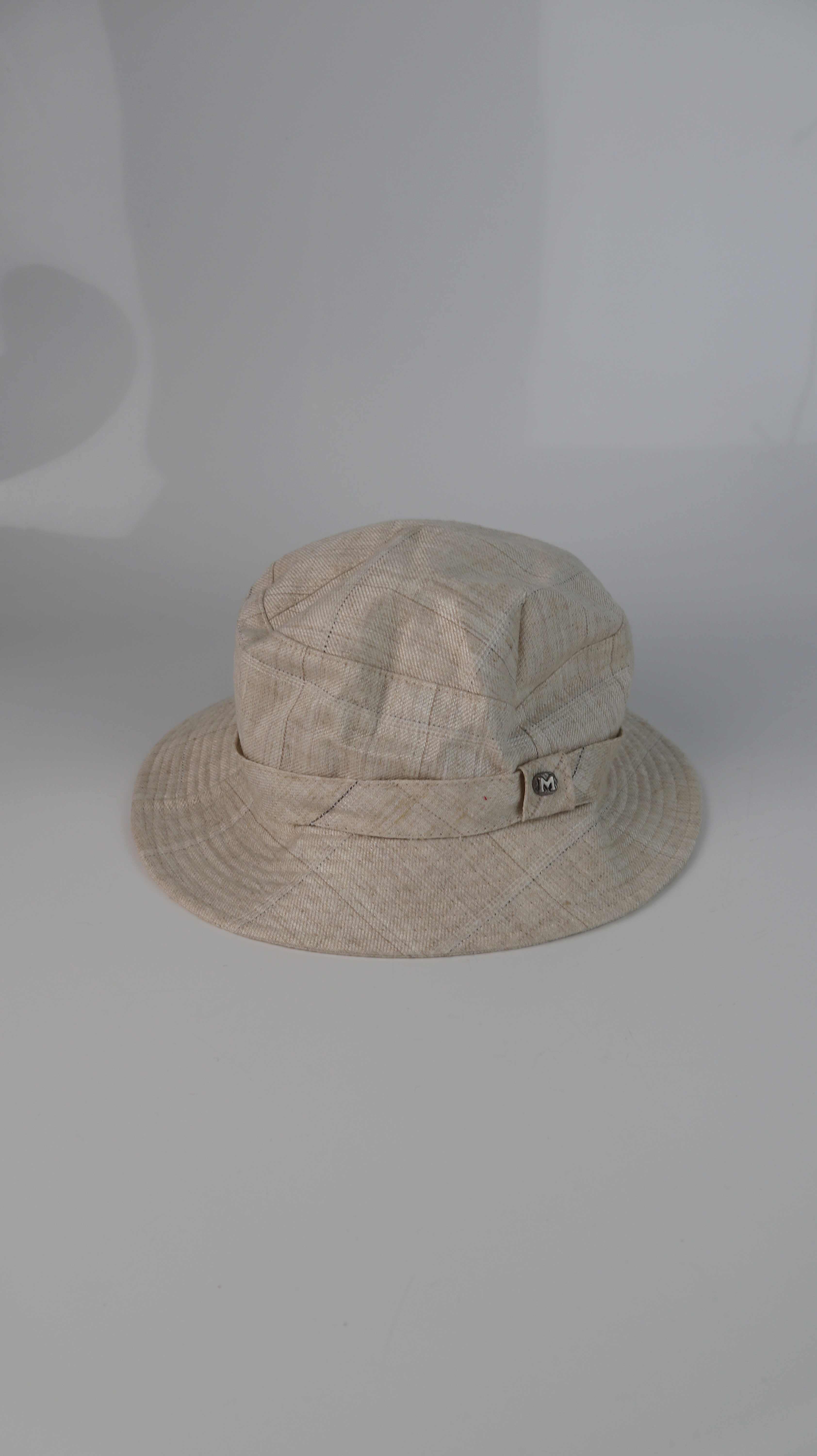 Mayser Hut Creme Beige 57 Bucket Hat Vintage