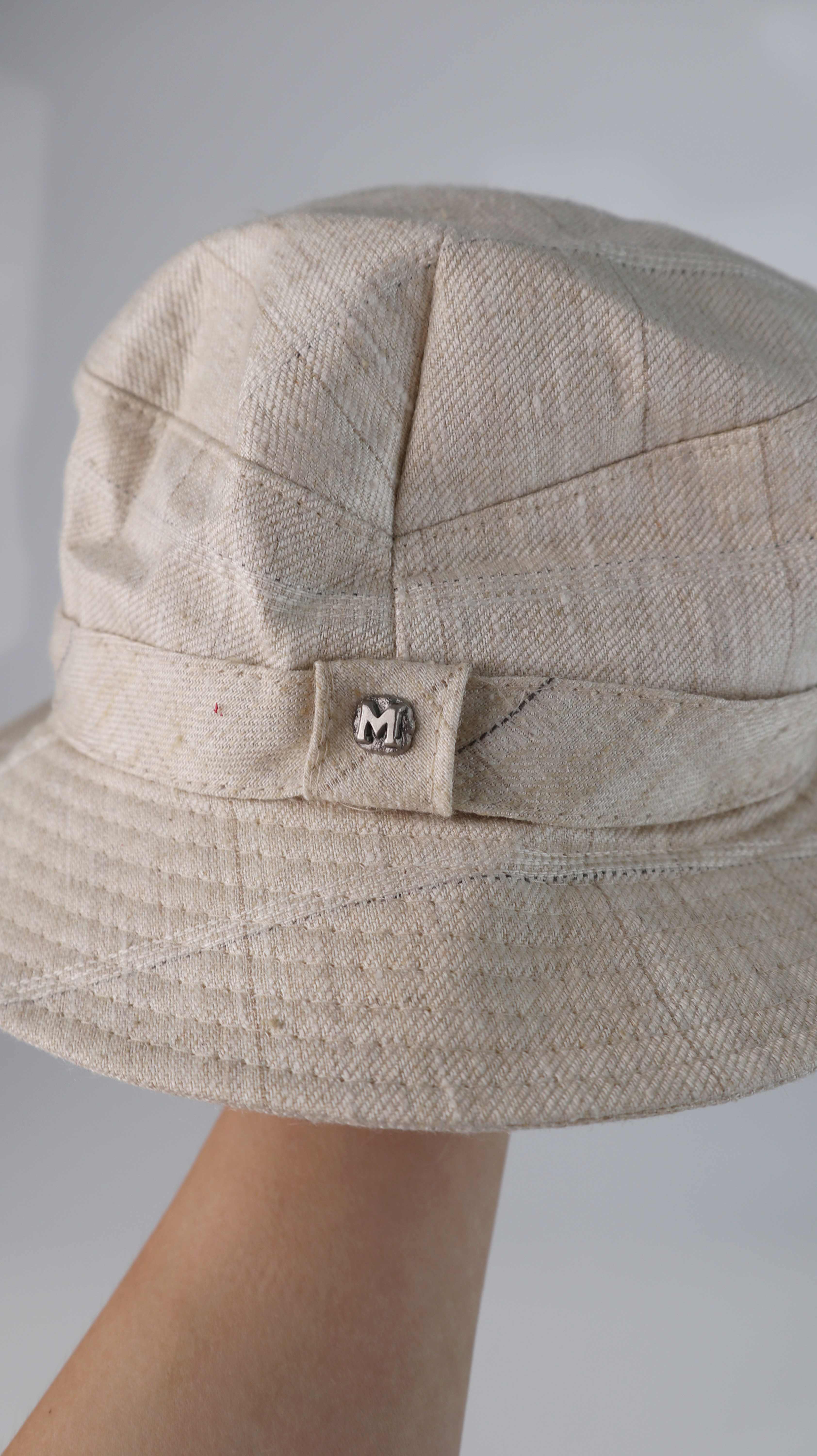 Mayser Hut Creme Beige 57 Bucket Hat Vintage