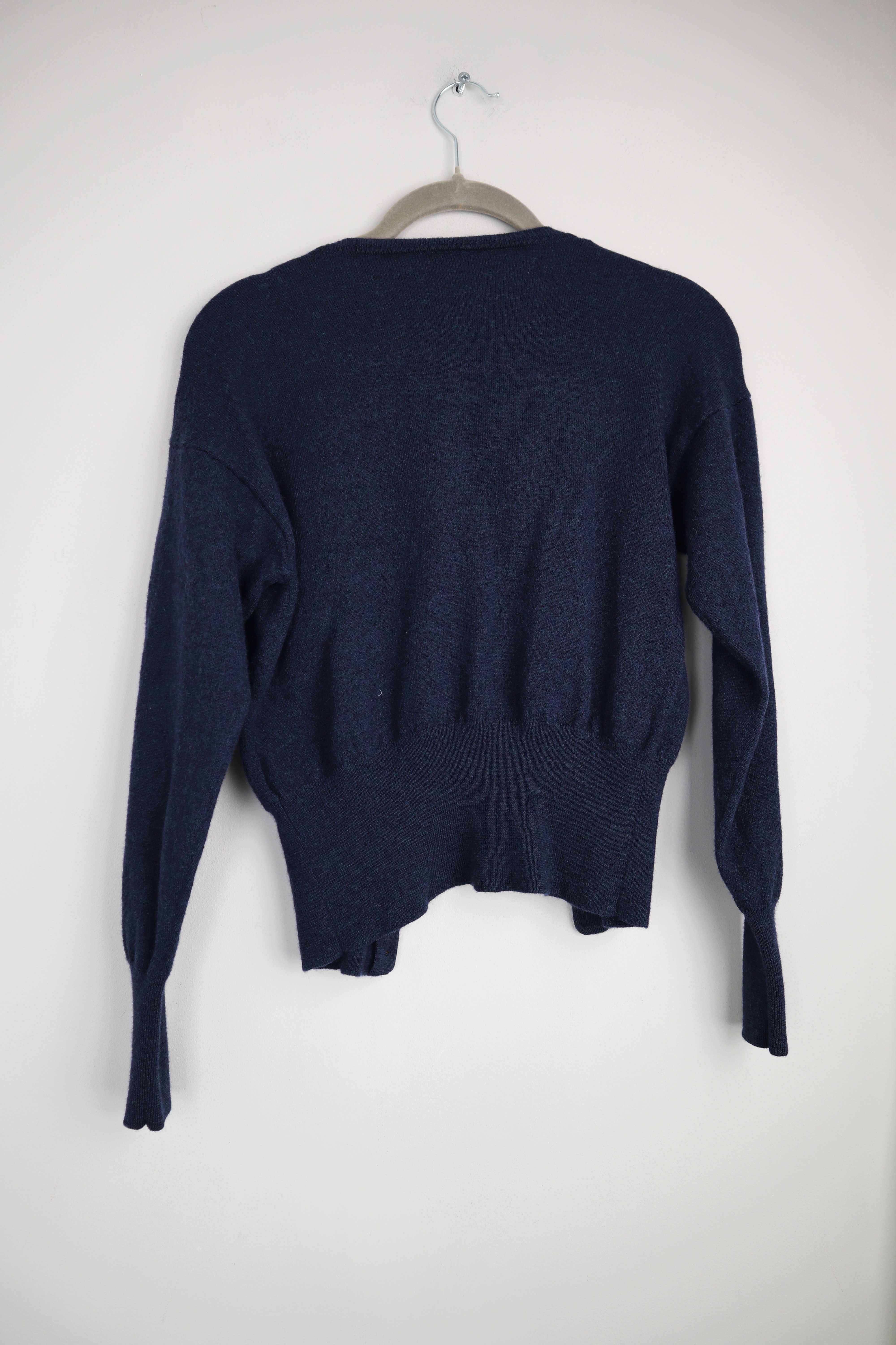 Vivienne Westwood Strickjacke Jacke XS Blau Dunkelblau Wolle Wollstrickjacke Design