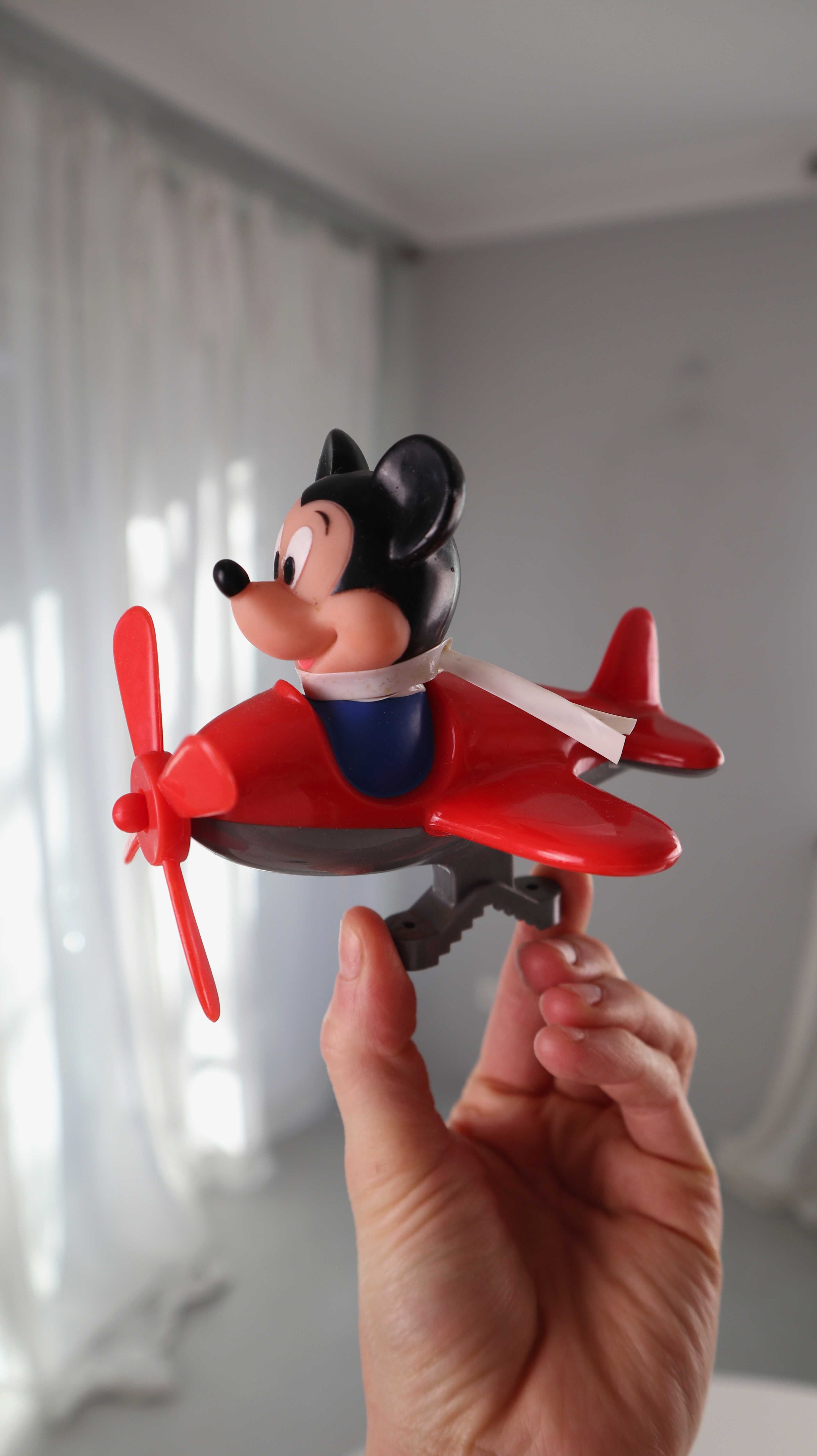 Micky Maus Flieger Lenkerschmuck Retro Flugzeug rot Lenkerflugzeug