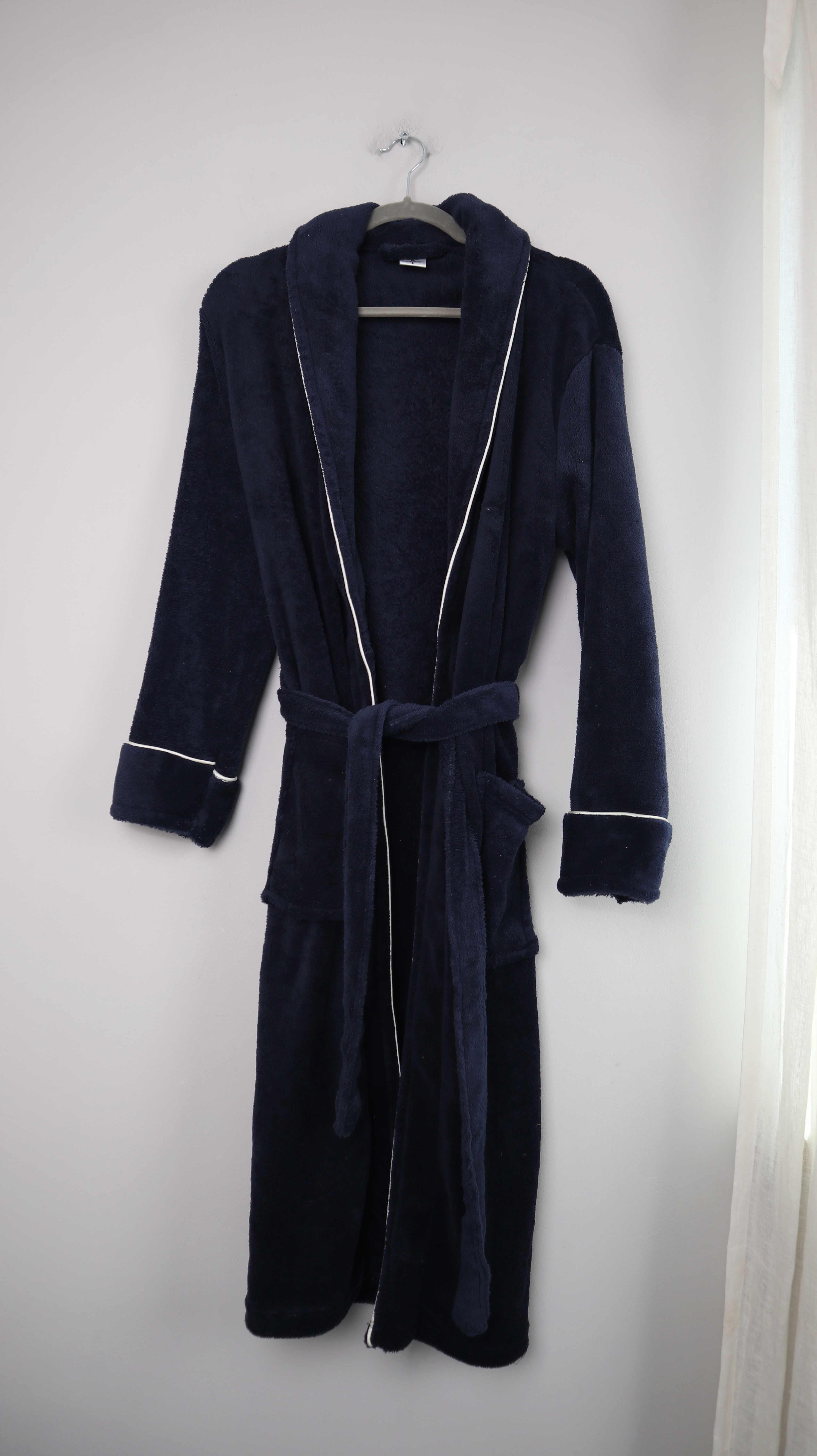 Bademantel Blau dunkelblau 38 M Mantel Saunamantel