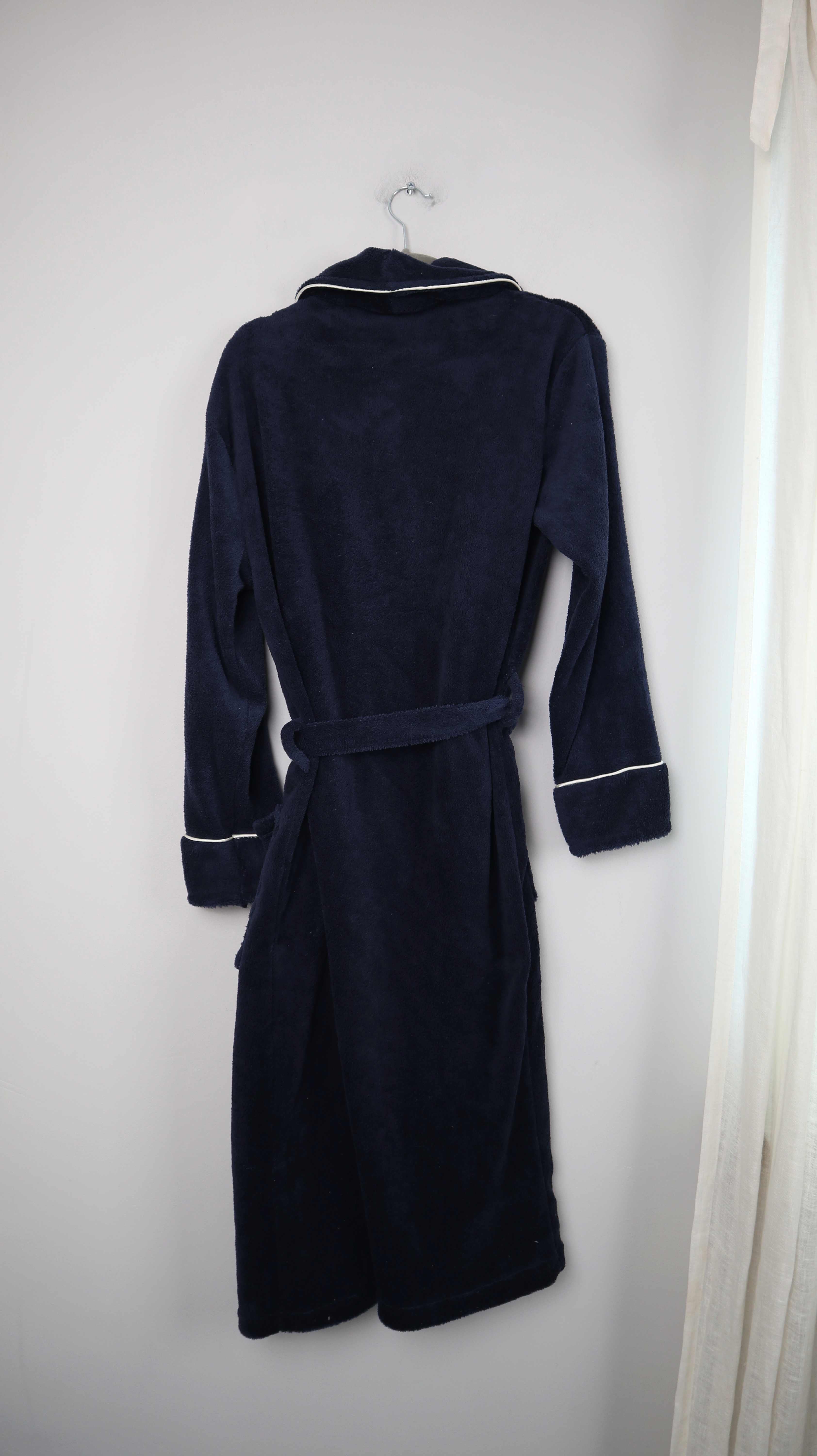 Bademantel Blau dunkelblau 38 M Mantel Saunamantel