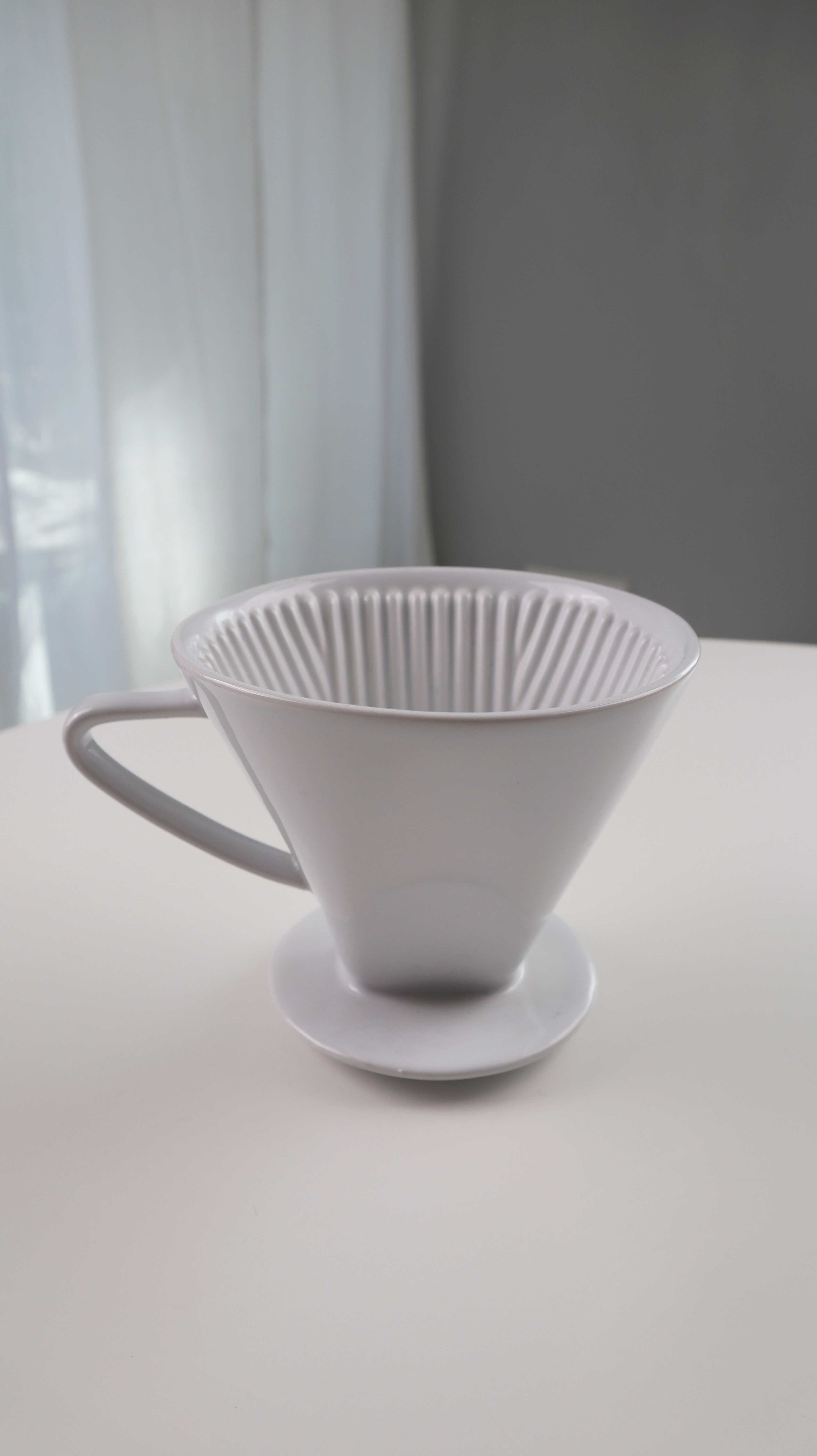 Cilio Kaffeefilter Weiß Porzellan Kaffeebereiter