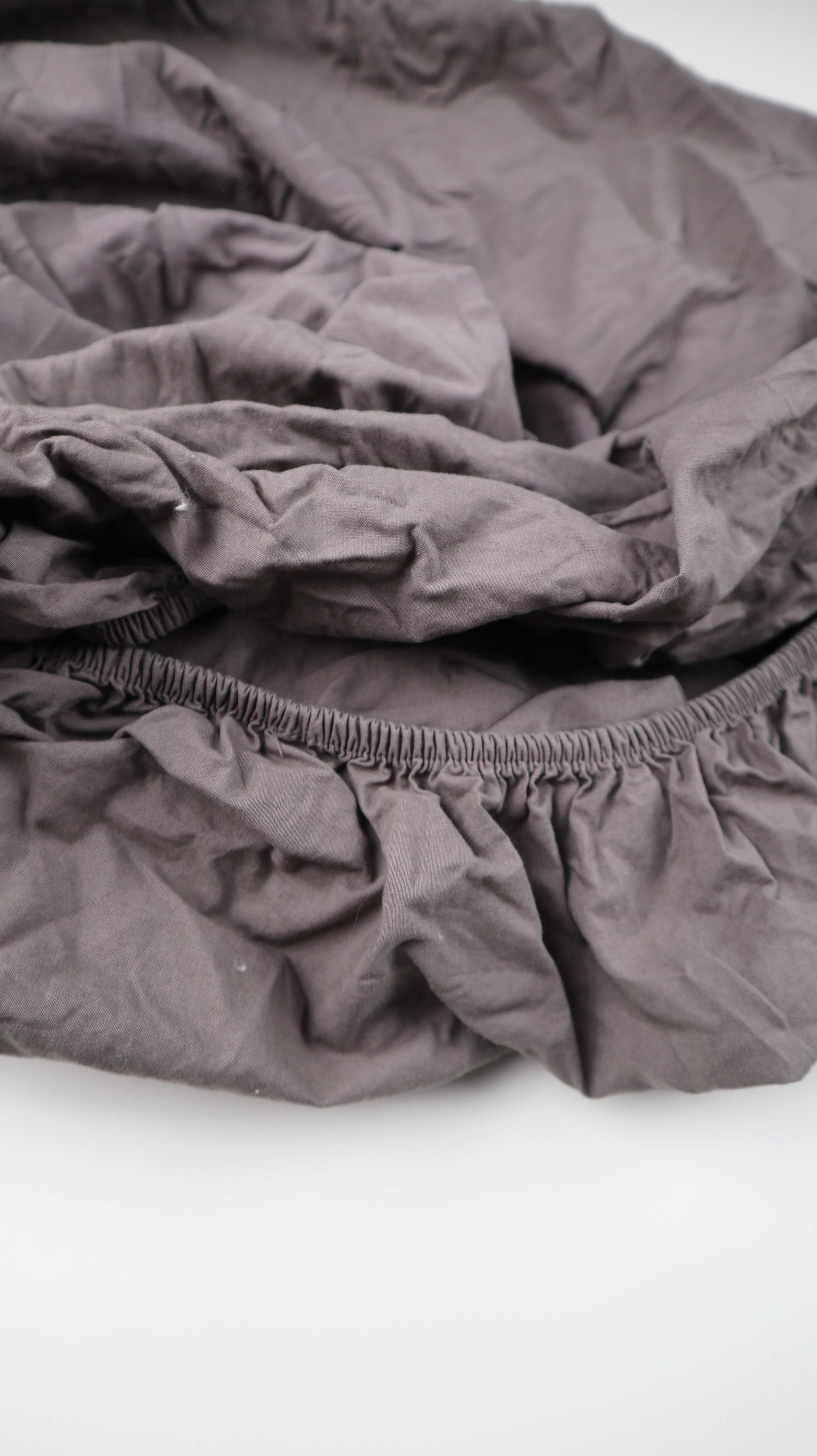 Spannbettlaken Bettbezug Baumwolle Grau 100 x 200