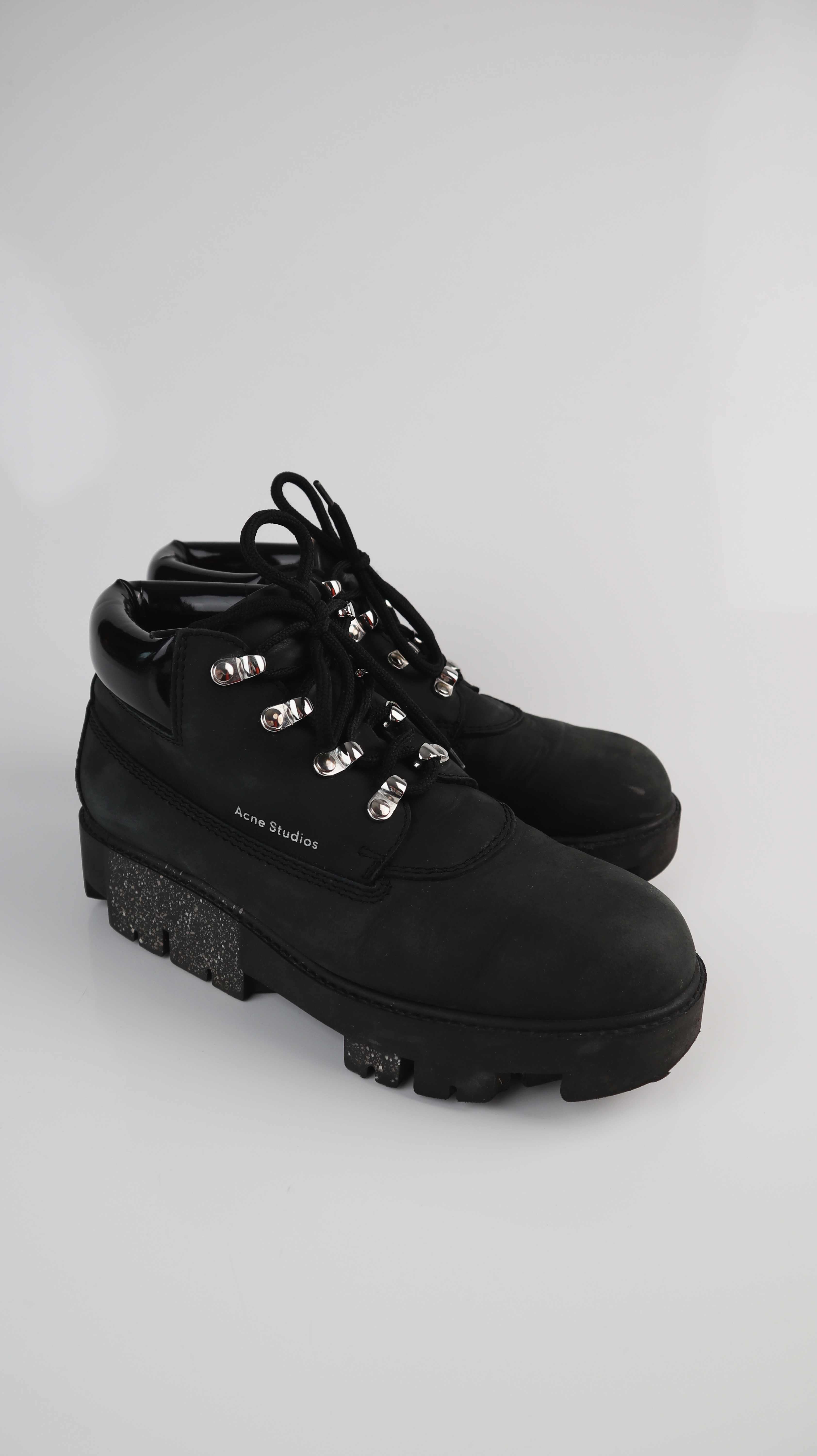 Acne Studios tinne hiker boots schwarz 38 chunky Schnürschuhe Lederboots