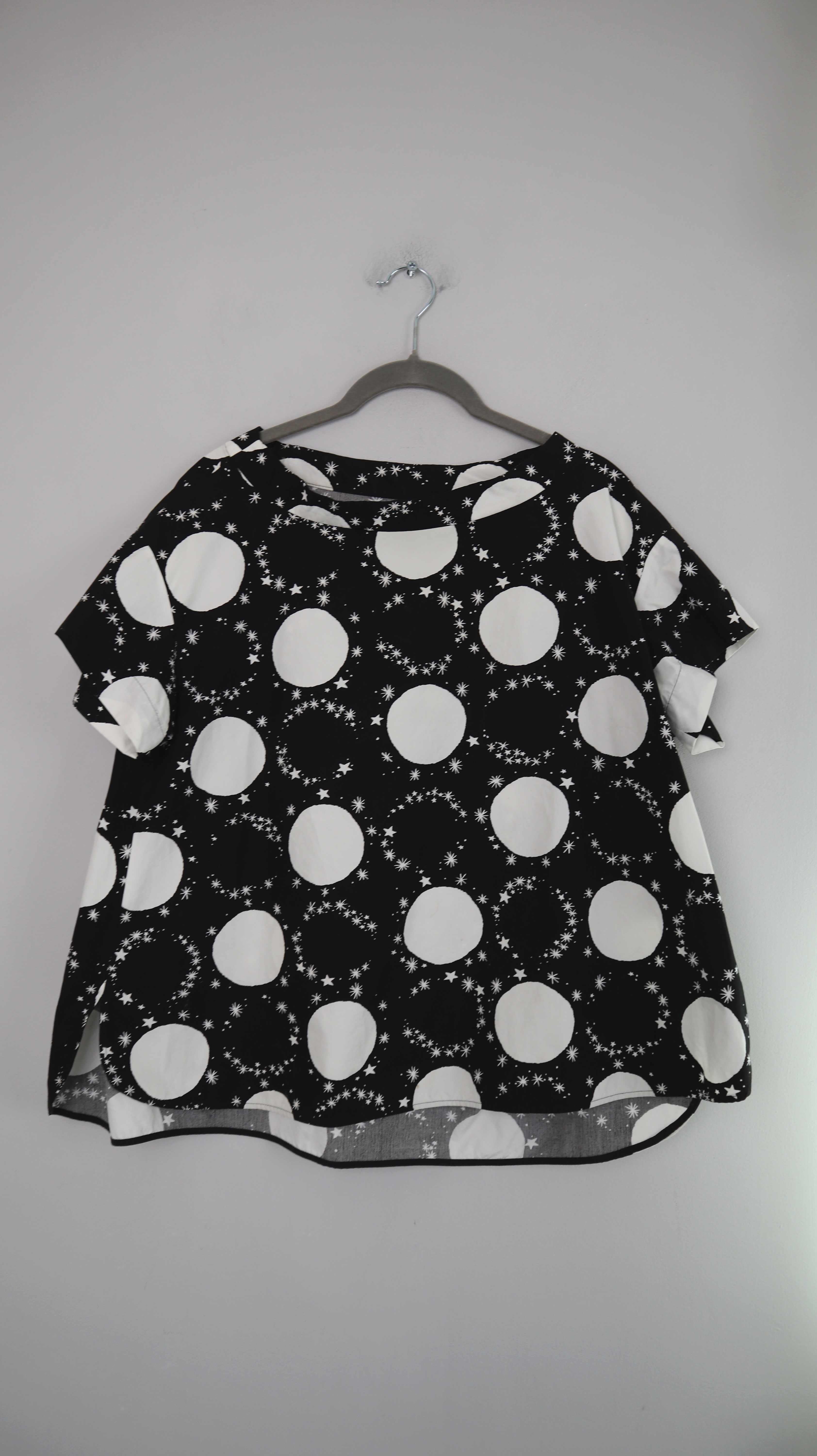 Max Mara Weekend Shirt Bluse schwarz weiß Mond Oberteil 38 M