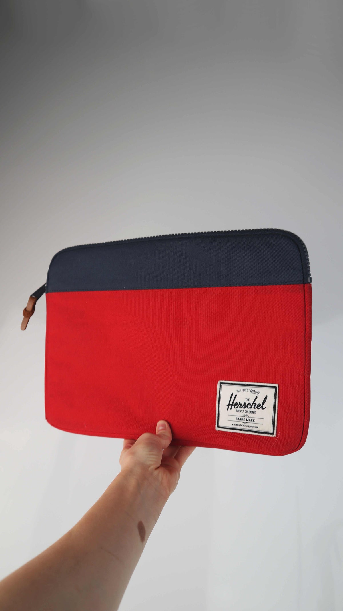 Herschel Laptoptasche Stoff Laptopcase 35 x 24 cm Etui Case rot blau