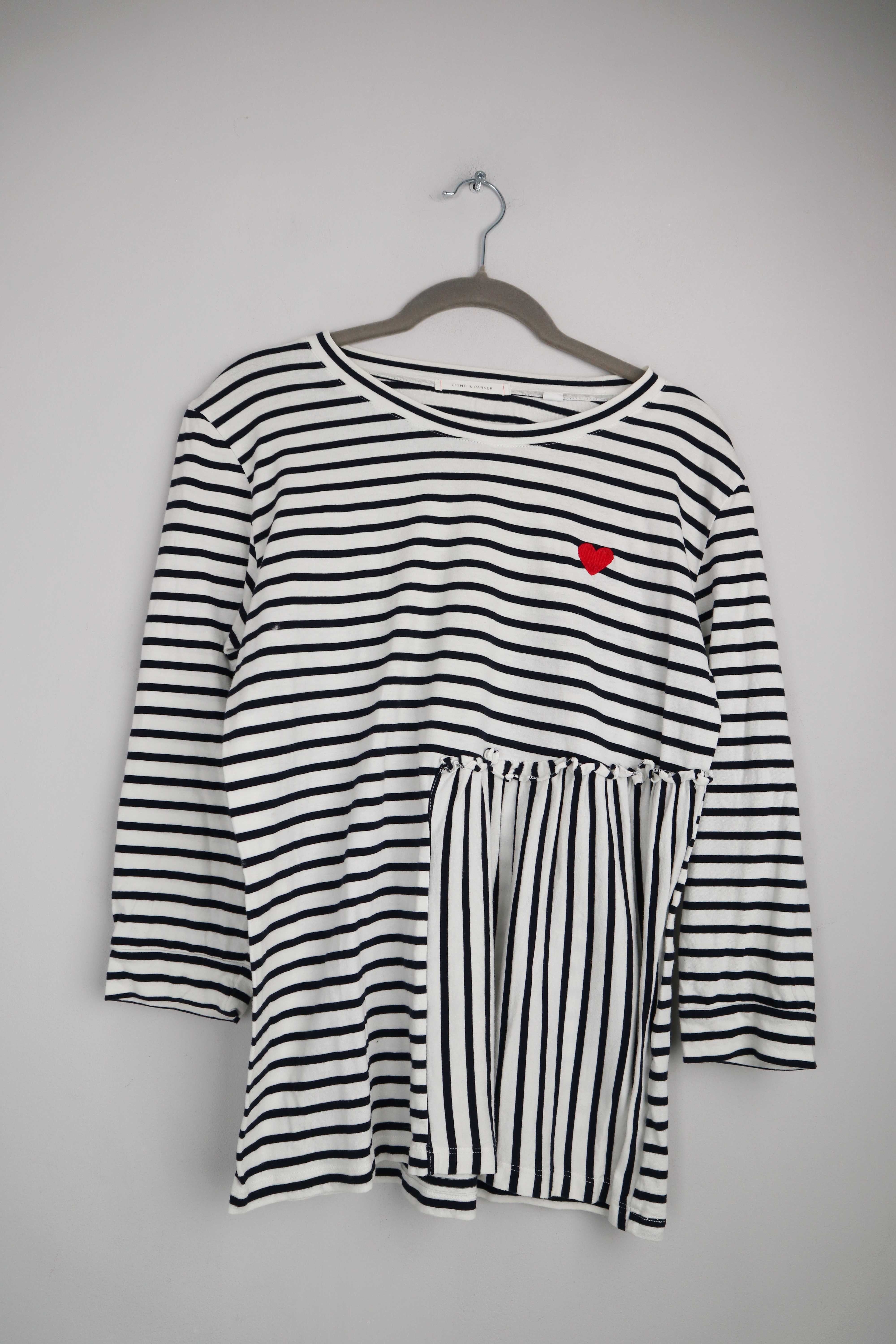 Chinti & Parker Shirt Longsleeve gestreift M Oberteil Streifenshirt Herz