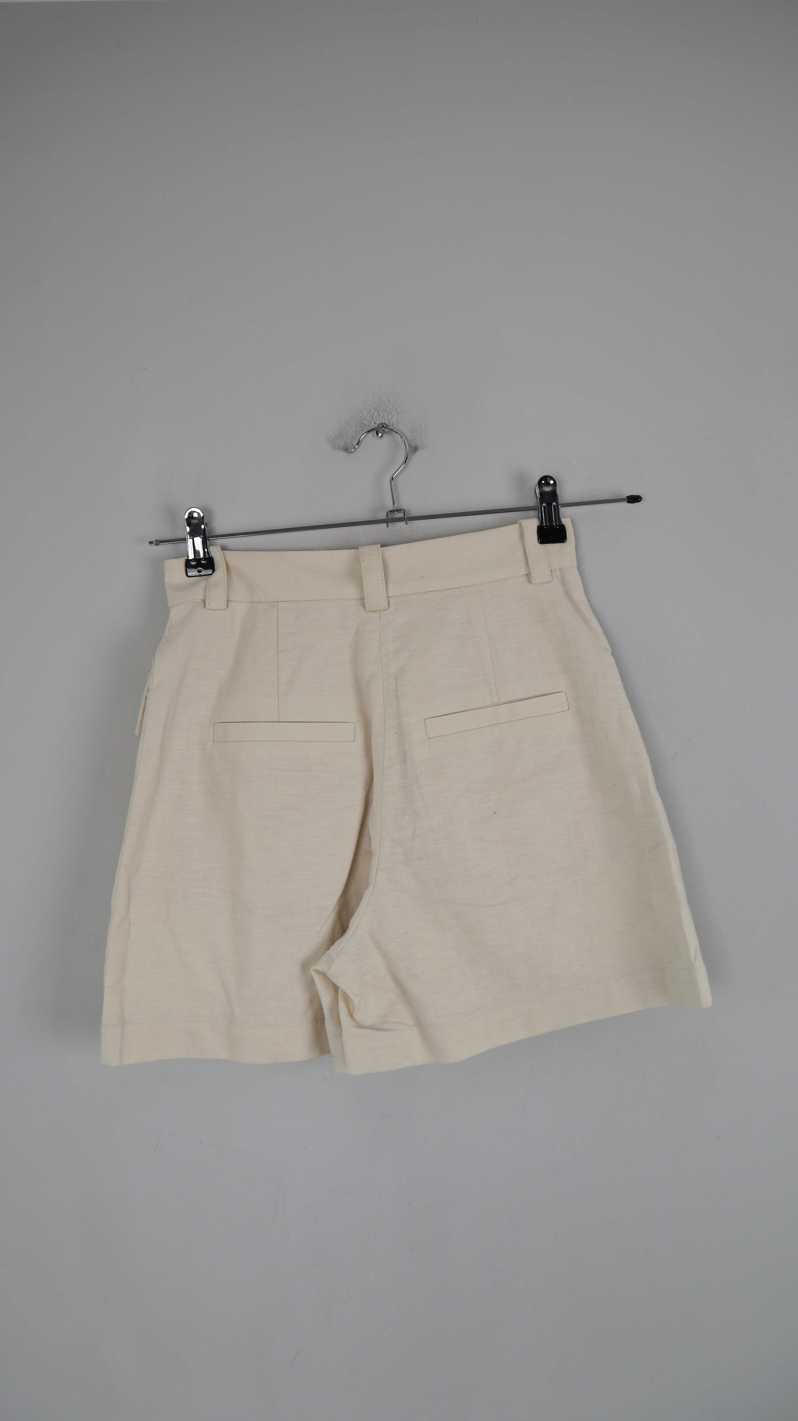 &other stories Shorts Creme Beige 34 XS Leinenshorts Leinen