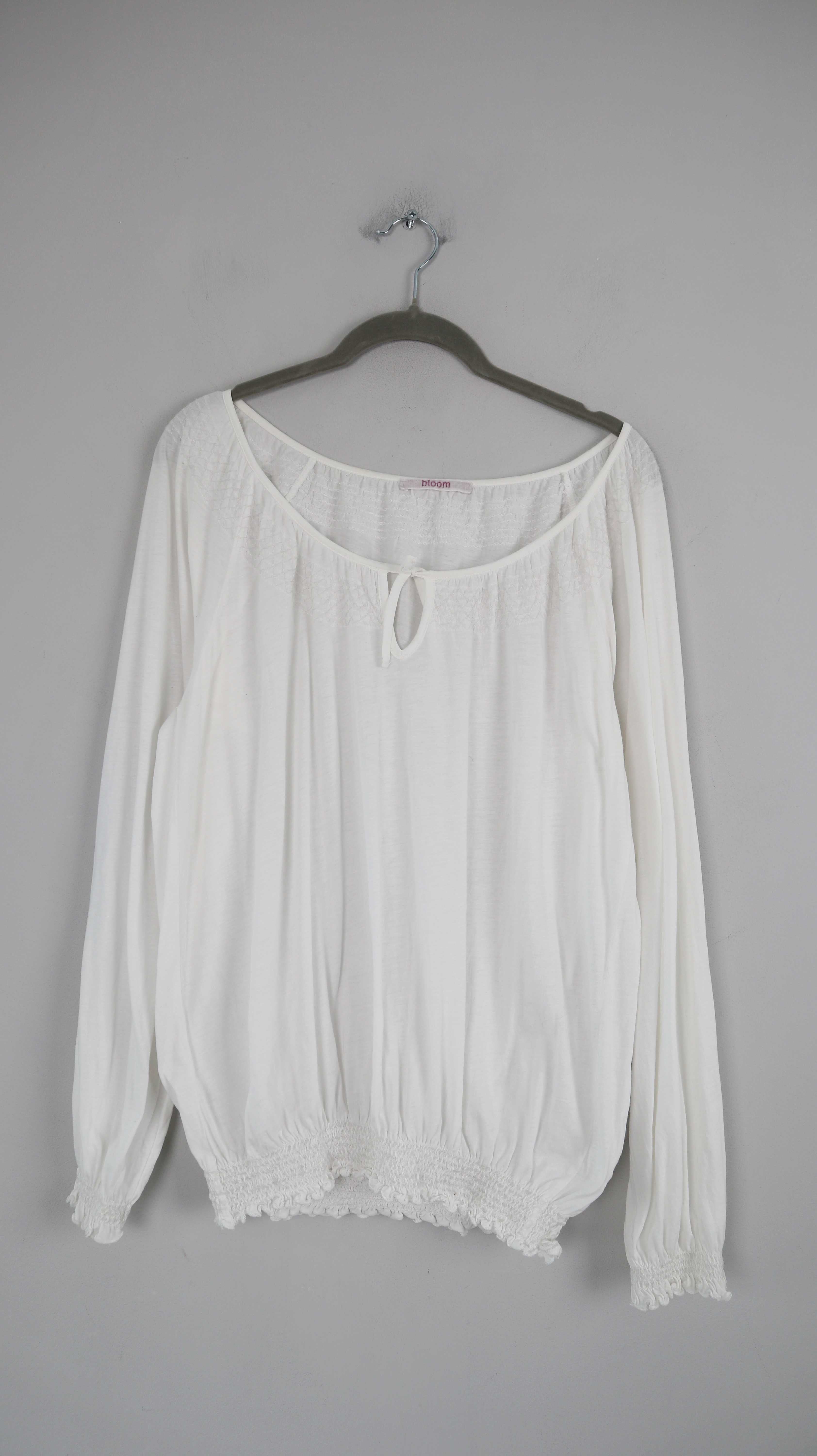 Bloom Bluse weiß Hemd Shirt Baumwolle 40 L Carmenbluse