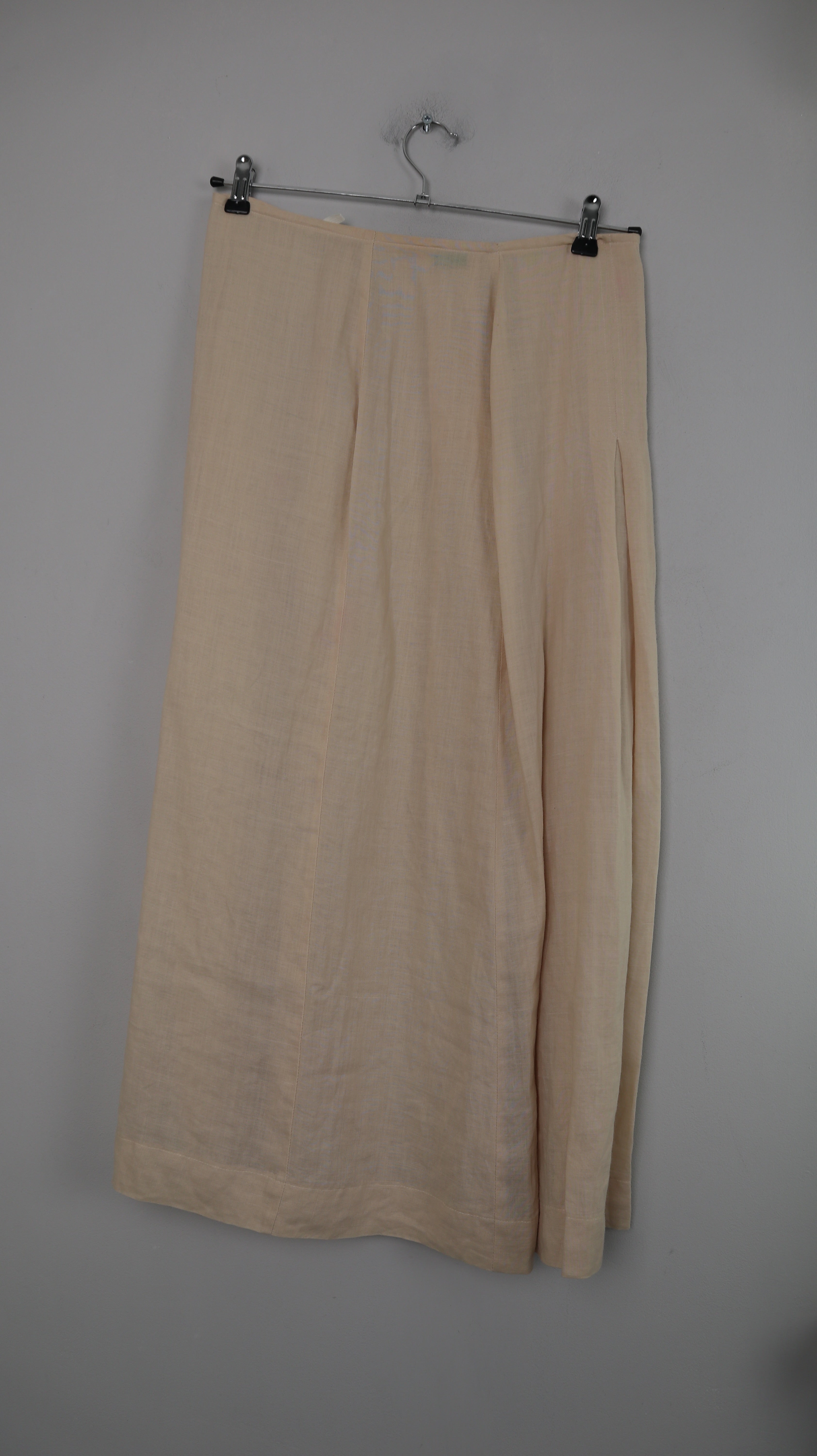 United Colors of Benetton Rock Maxirock Creme Beige 38 M Leinen Leinenrock