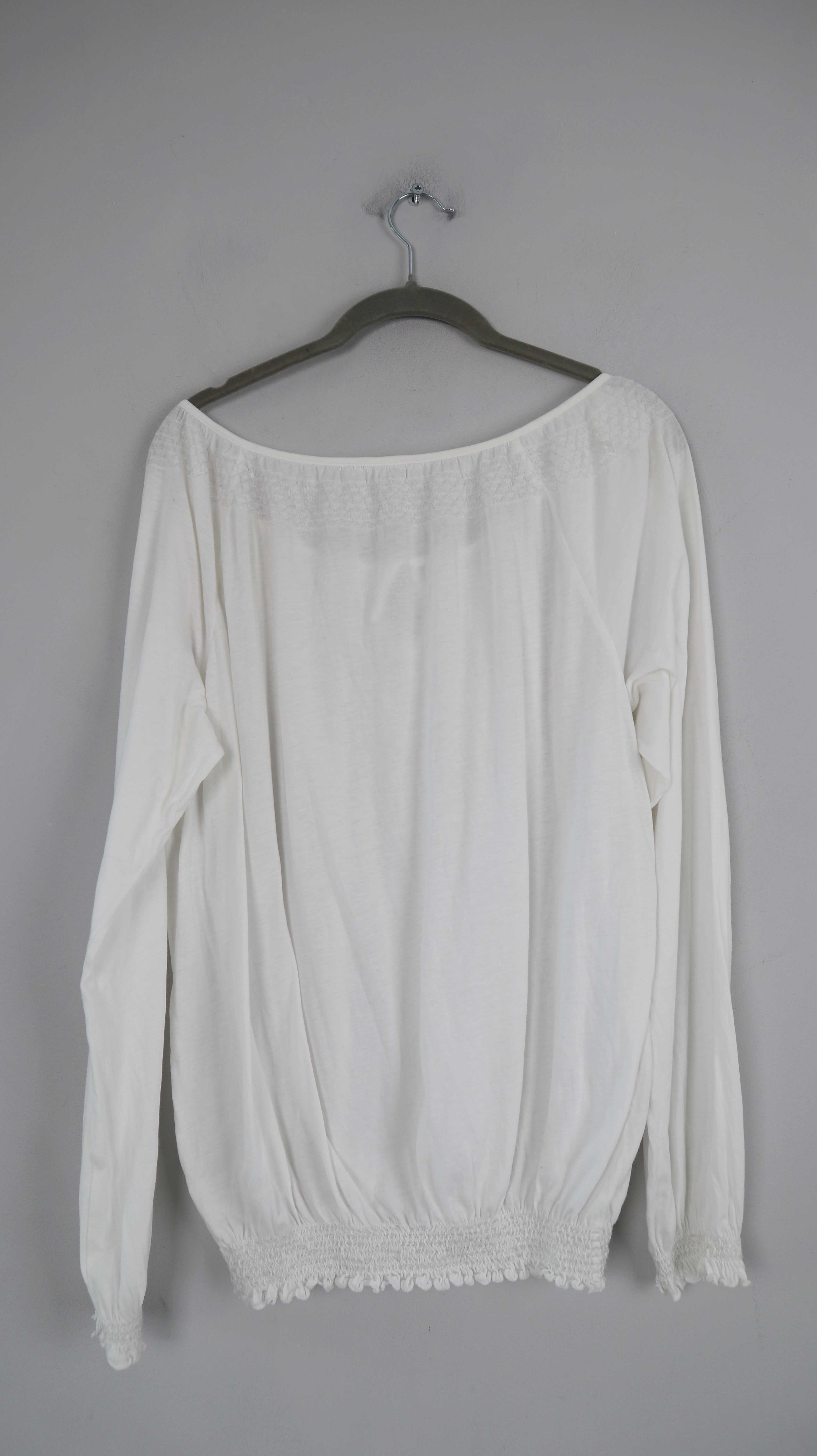 Bloom Bluse weiß Hemd Shirt Baumwolle 40 L Carmenbluse