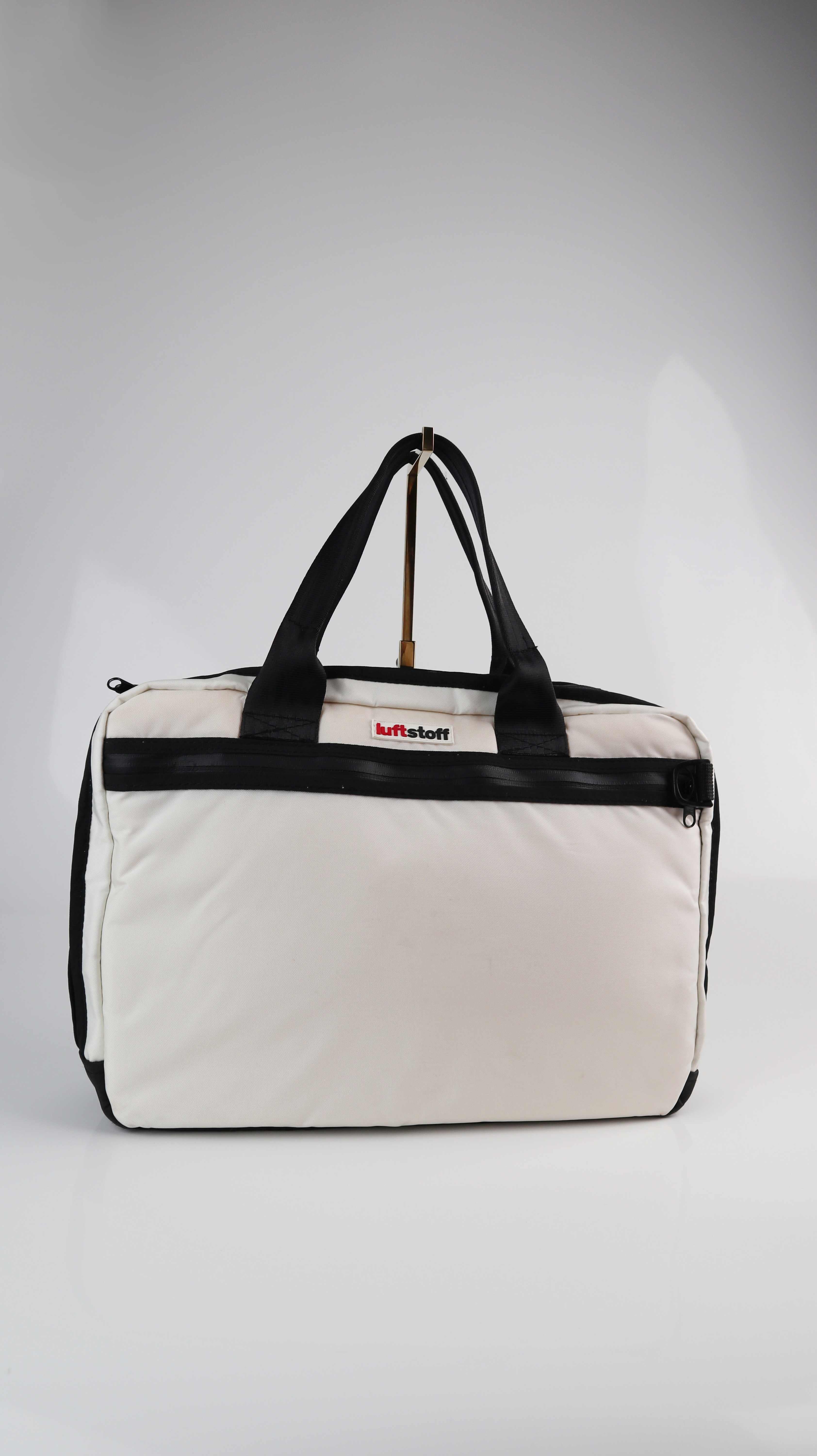 Luftstoff Tasche Laptoptasche recycelt Tragetasche weiß schwarz