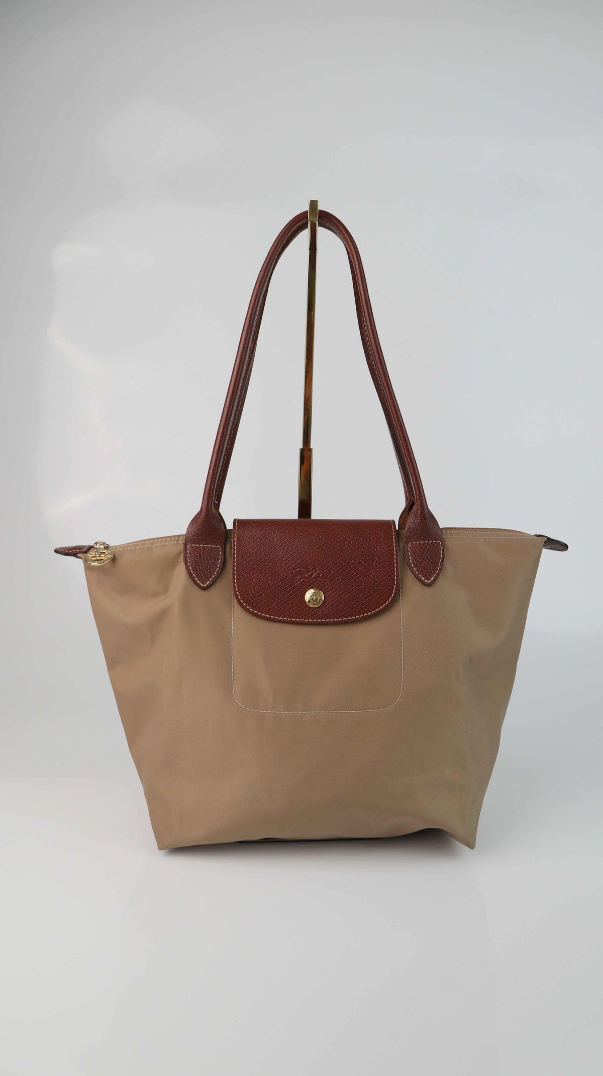 Longchamp Le Pliage Tasche braun beige Handtasche klein