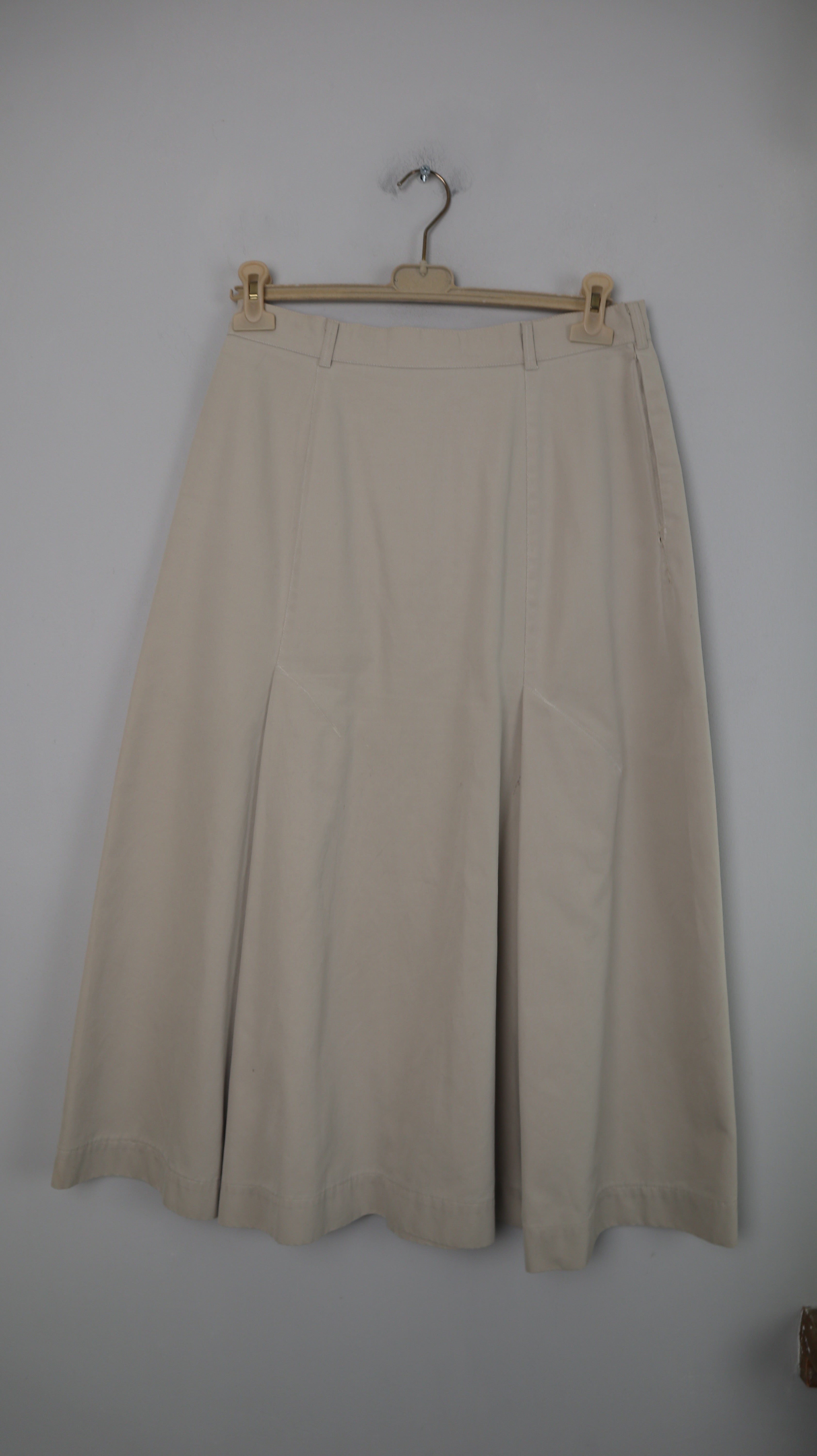 OMEN Rock Beige Creme 38 M Faltenrock Midi Midirock high waist