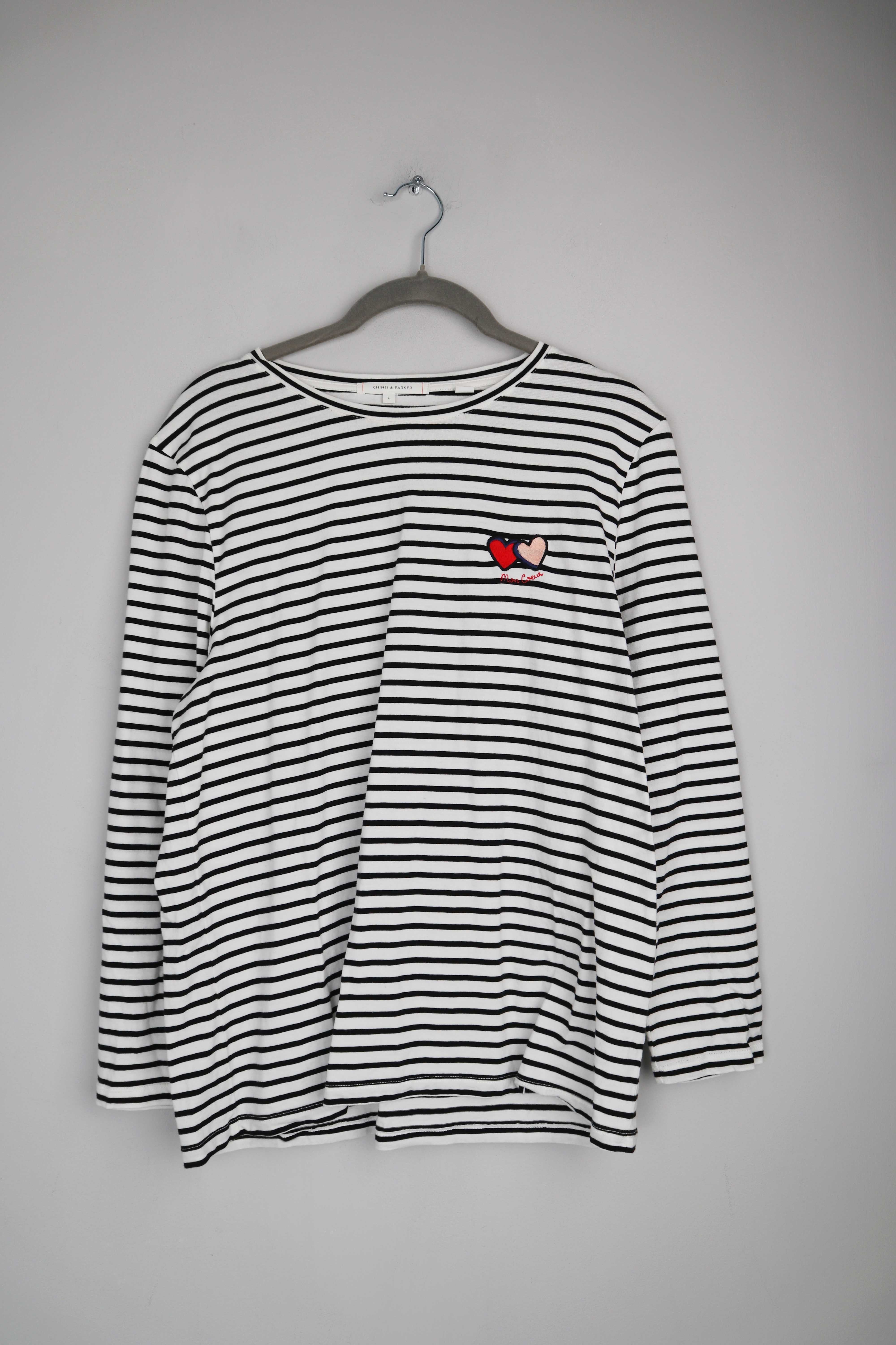 Chinti and Parker Top Shirt Oberteil Longsleeve gestreift 40 L Langarm Pullover