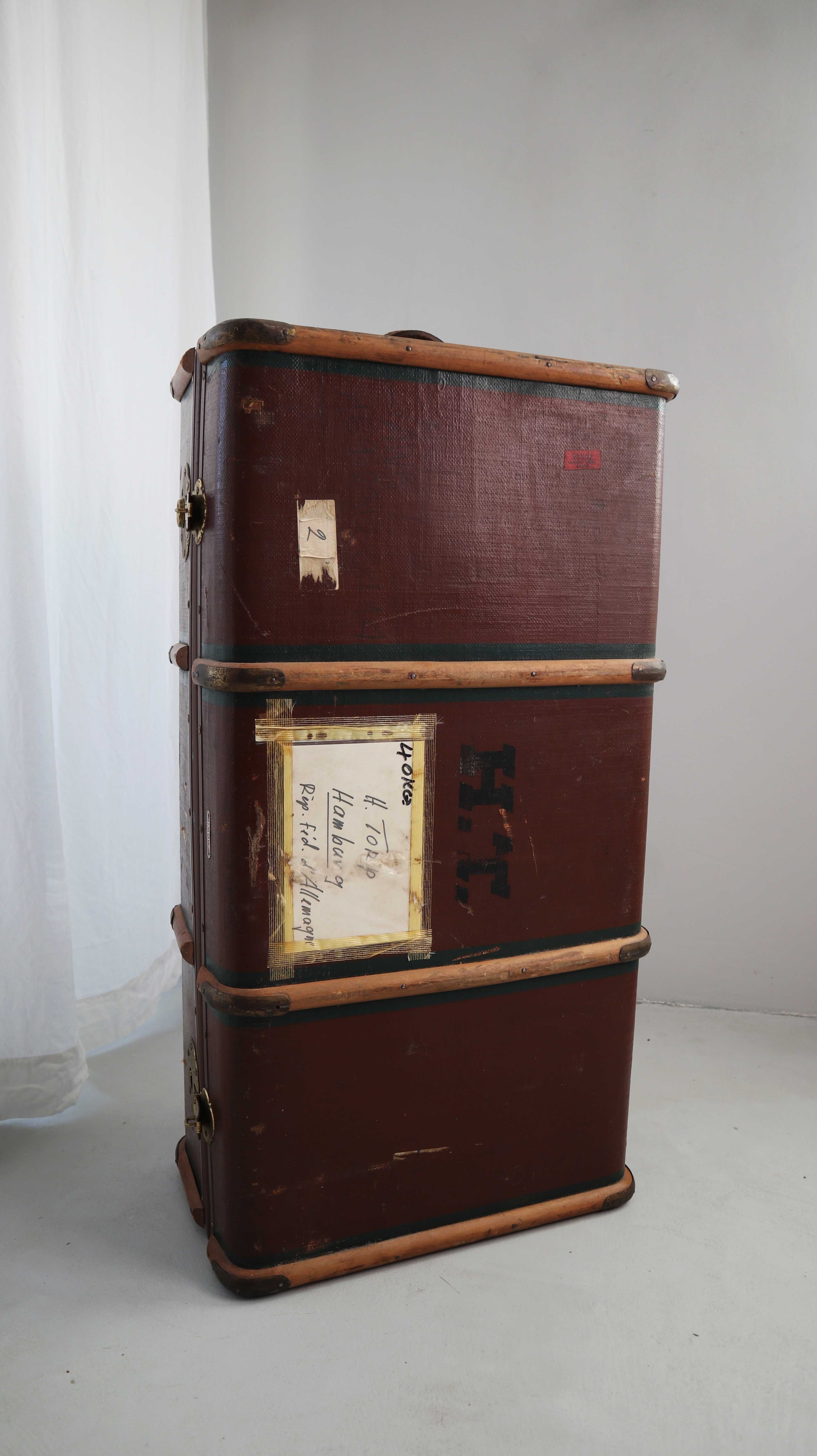 Alter Rimowa Koffer Reisekoffer Überseekoffer braun Couchtisch true Vintage Nostalgie