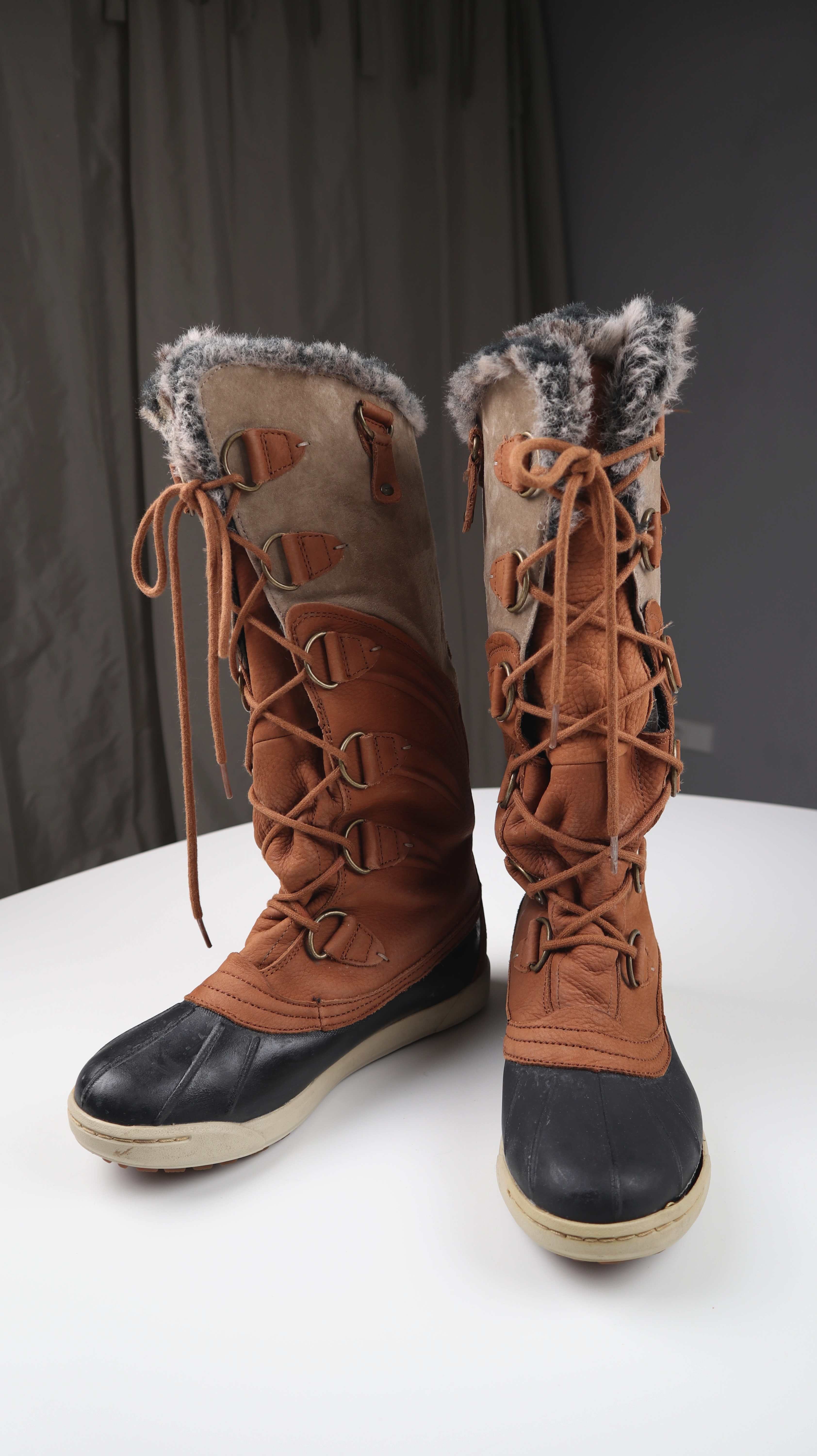 Hi-Tec Stiefel 40 Schneestiefel gefüttert braun schwarz Lang Winterstiefel