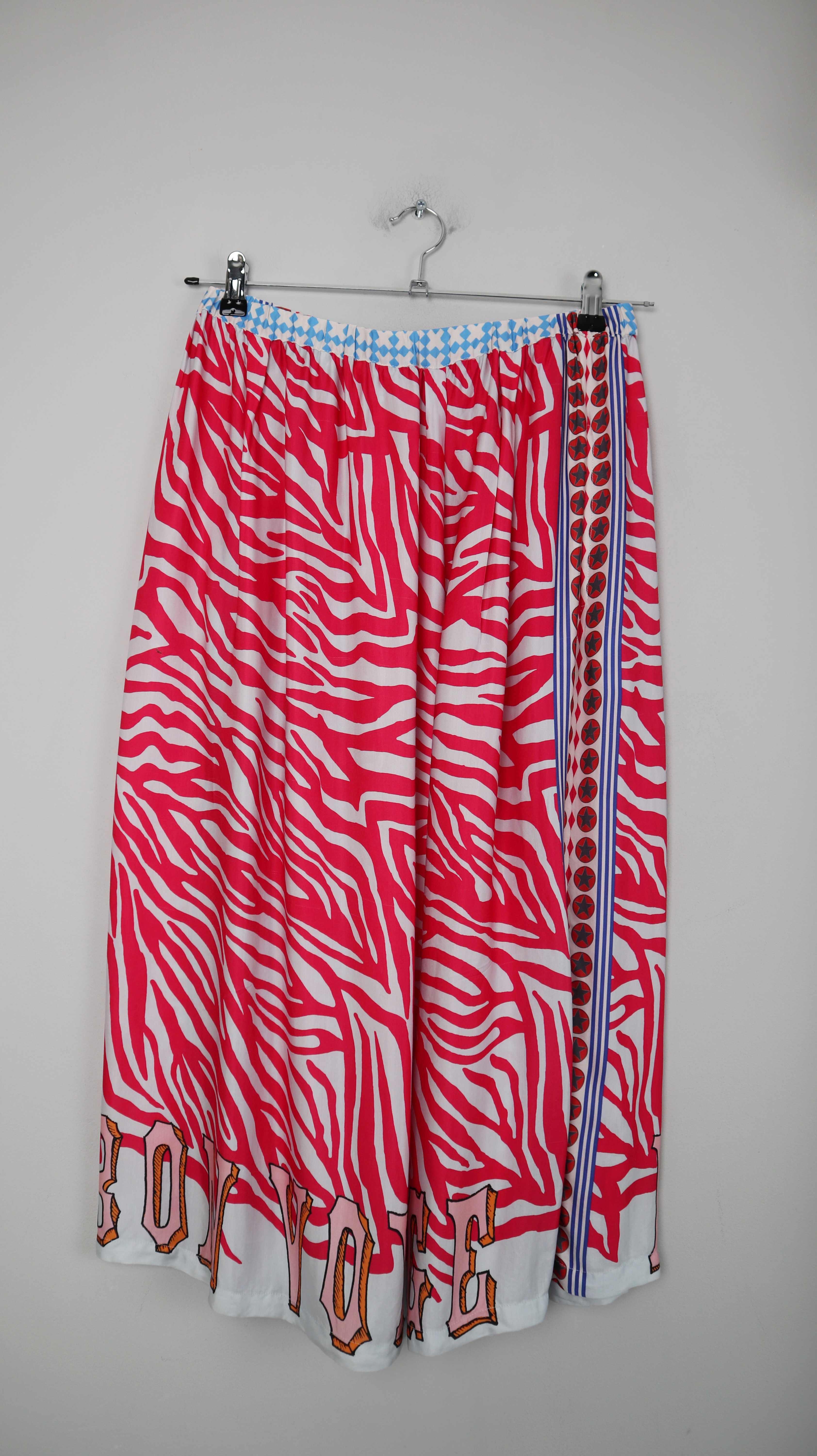 Me369 Rock Pink Blau Midi Midirock 40 L Leopardenmuster ANimalprint Sommerrock