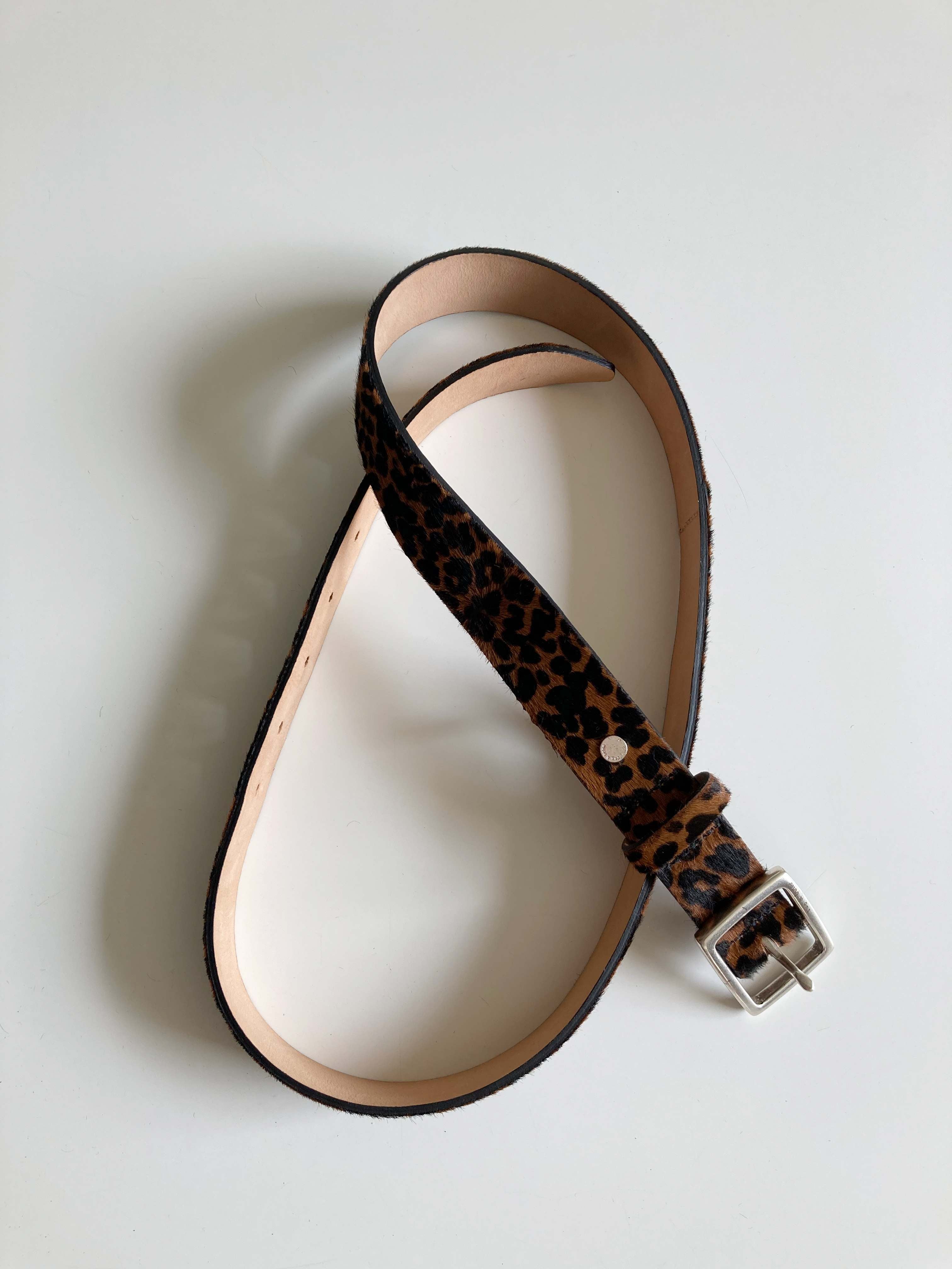 rag & bone new york Gürtel Leo Leopardenmuster braun Ledergürtel neu