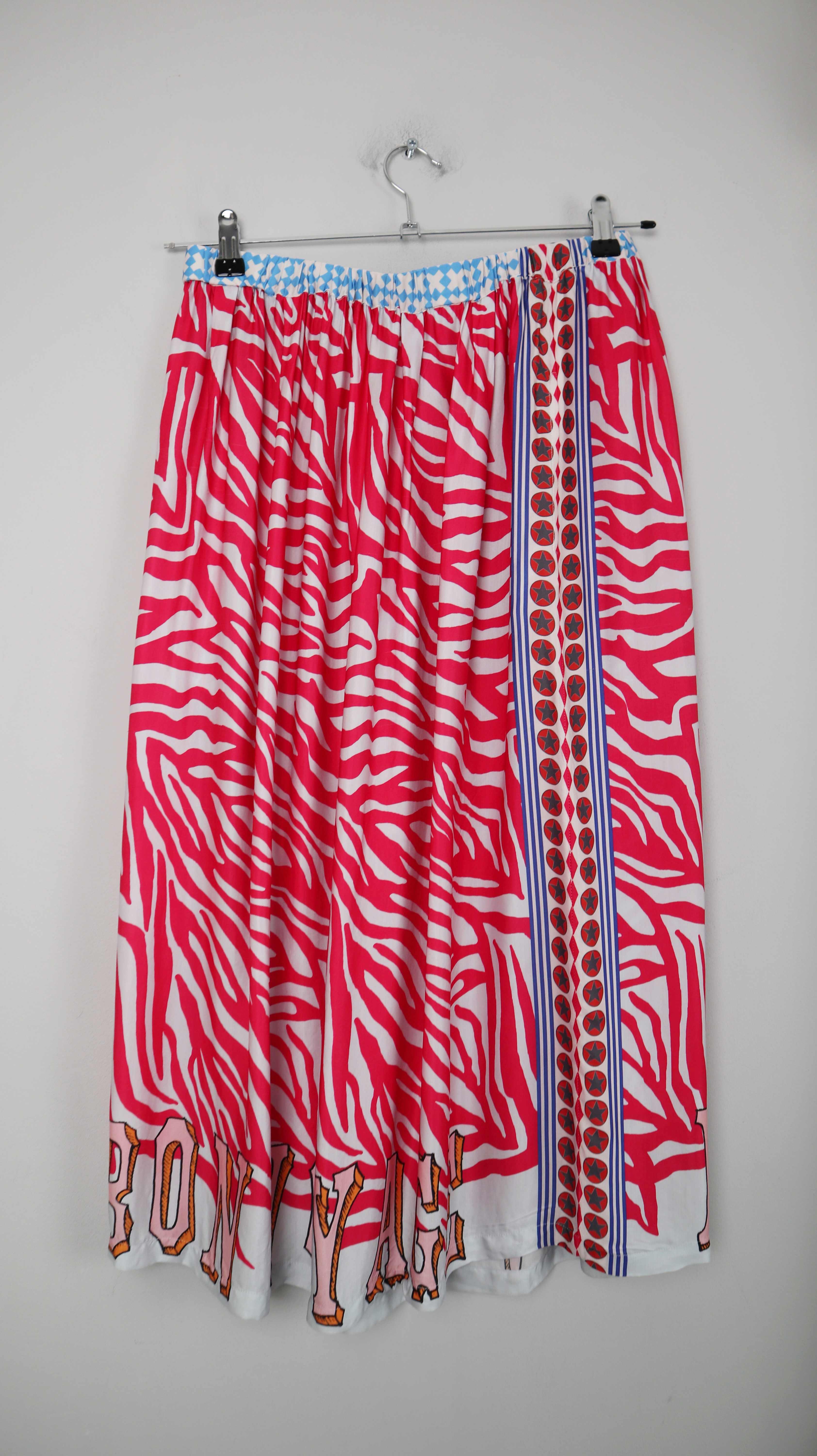 Me369 Rock Pink Blau Midi Midirock 40 L Leopardenmuster ANimalprint Sommerrock