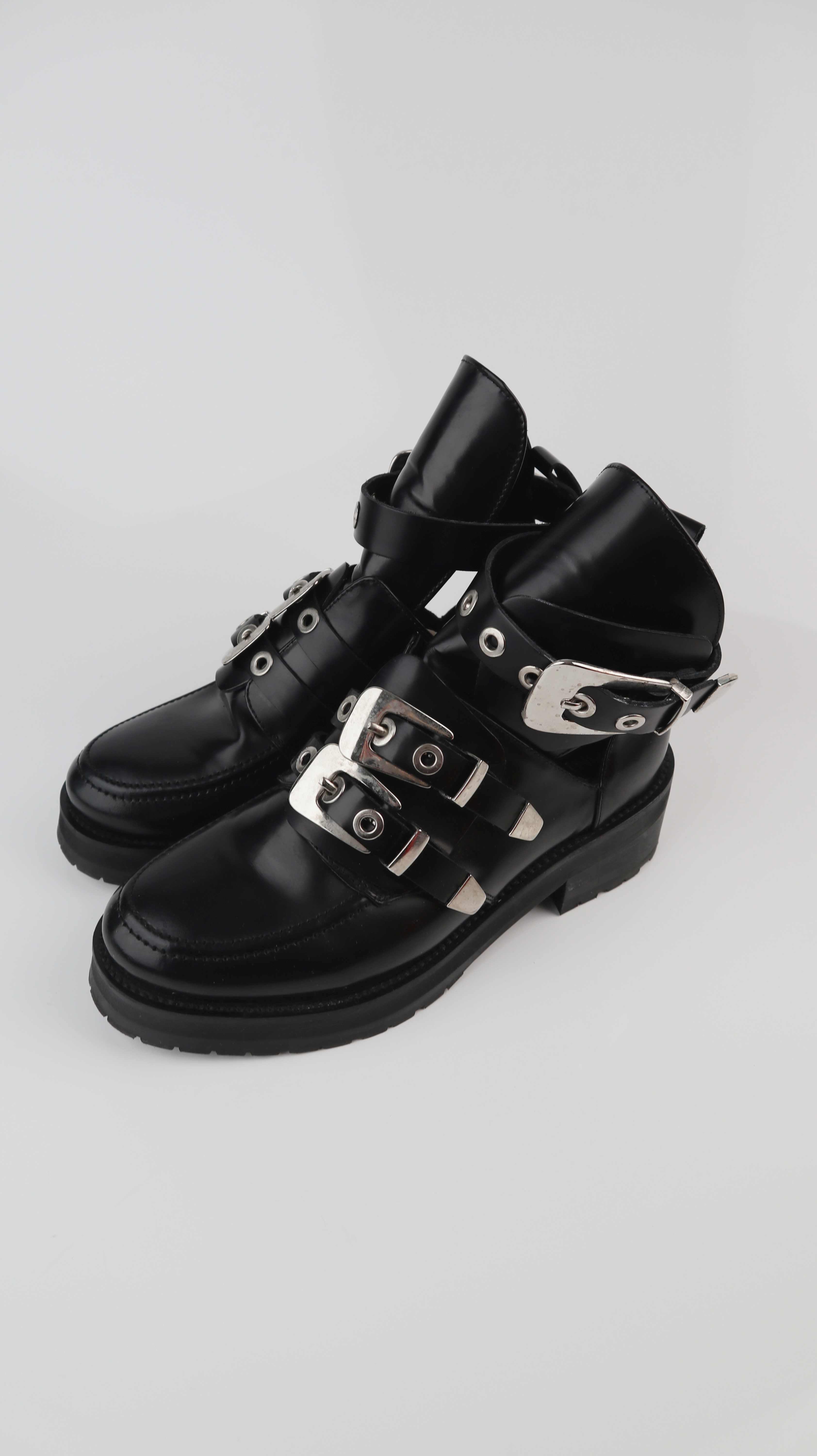 On y go Stiefeletten schwarz 39 Schnallenstiefel Stiefel