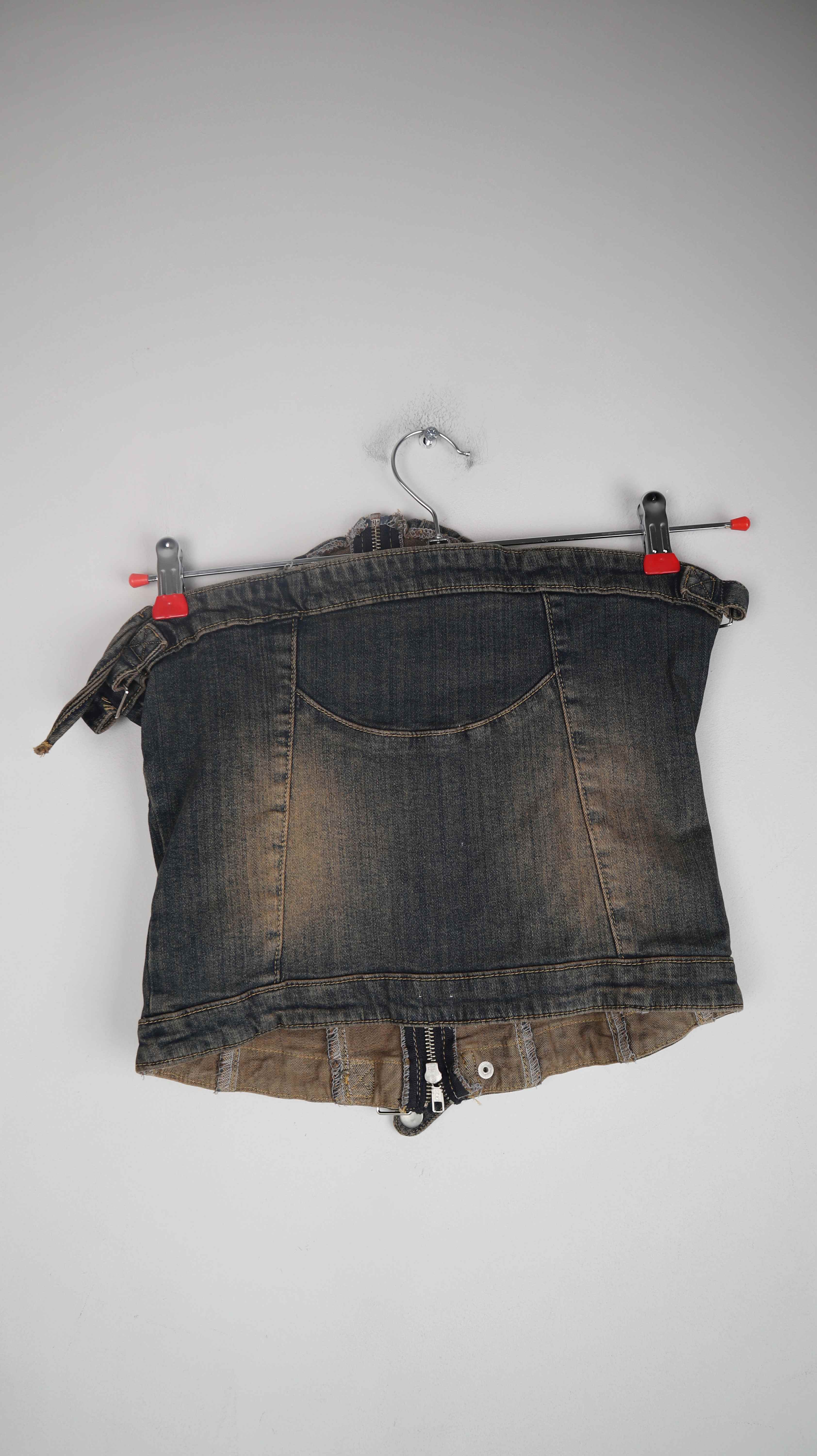 Urban Outfitters Top 38 M Jeans Y2K washed trägerlos Tubetop
