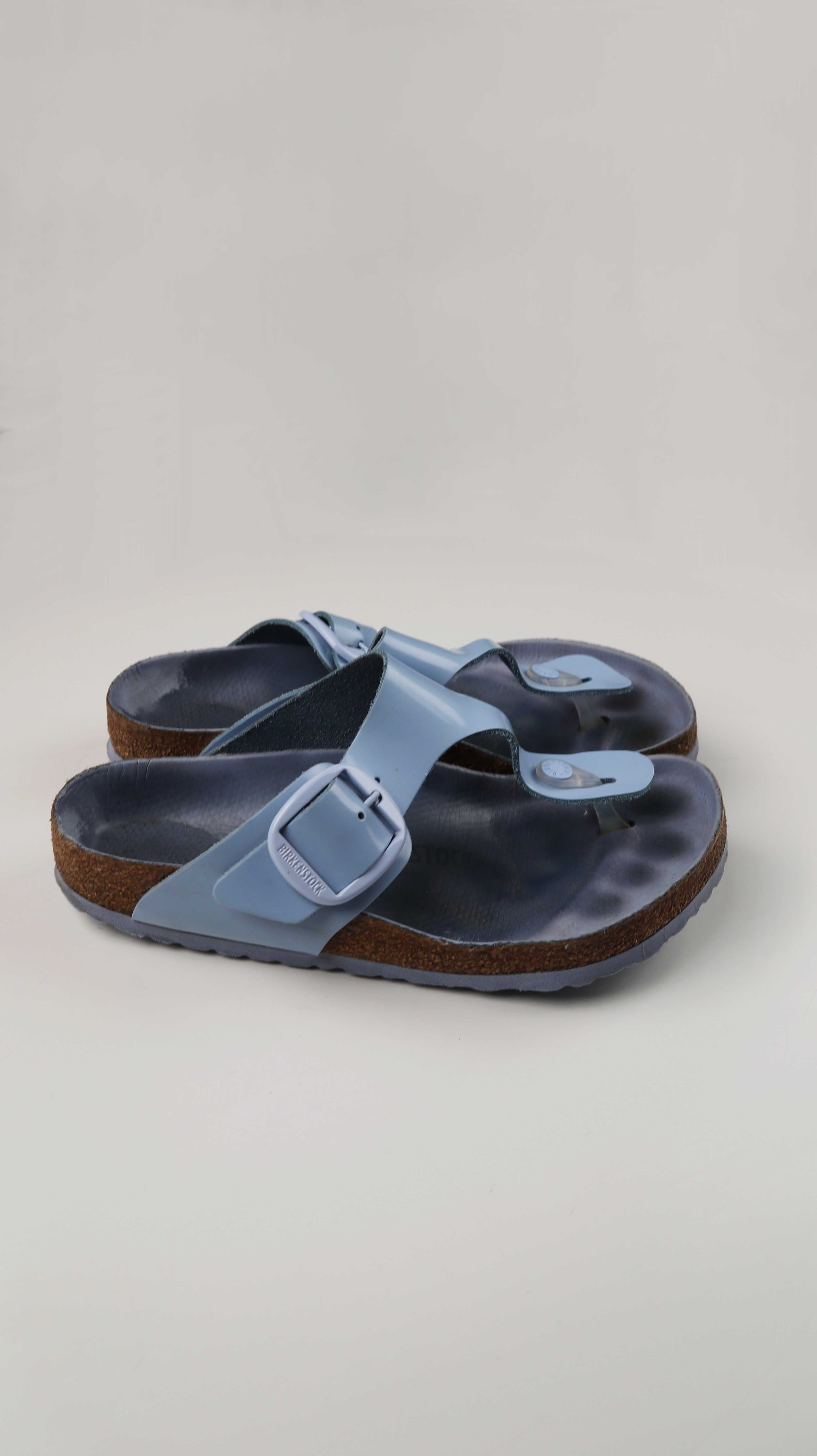 Birkenstock Gizeh Slipper blau Hellblau 40 Sandalen Zehentreter