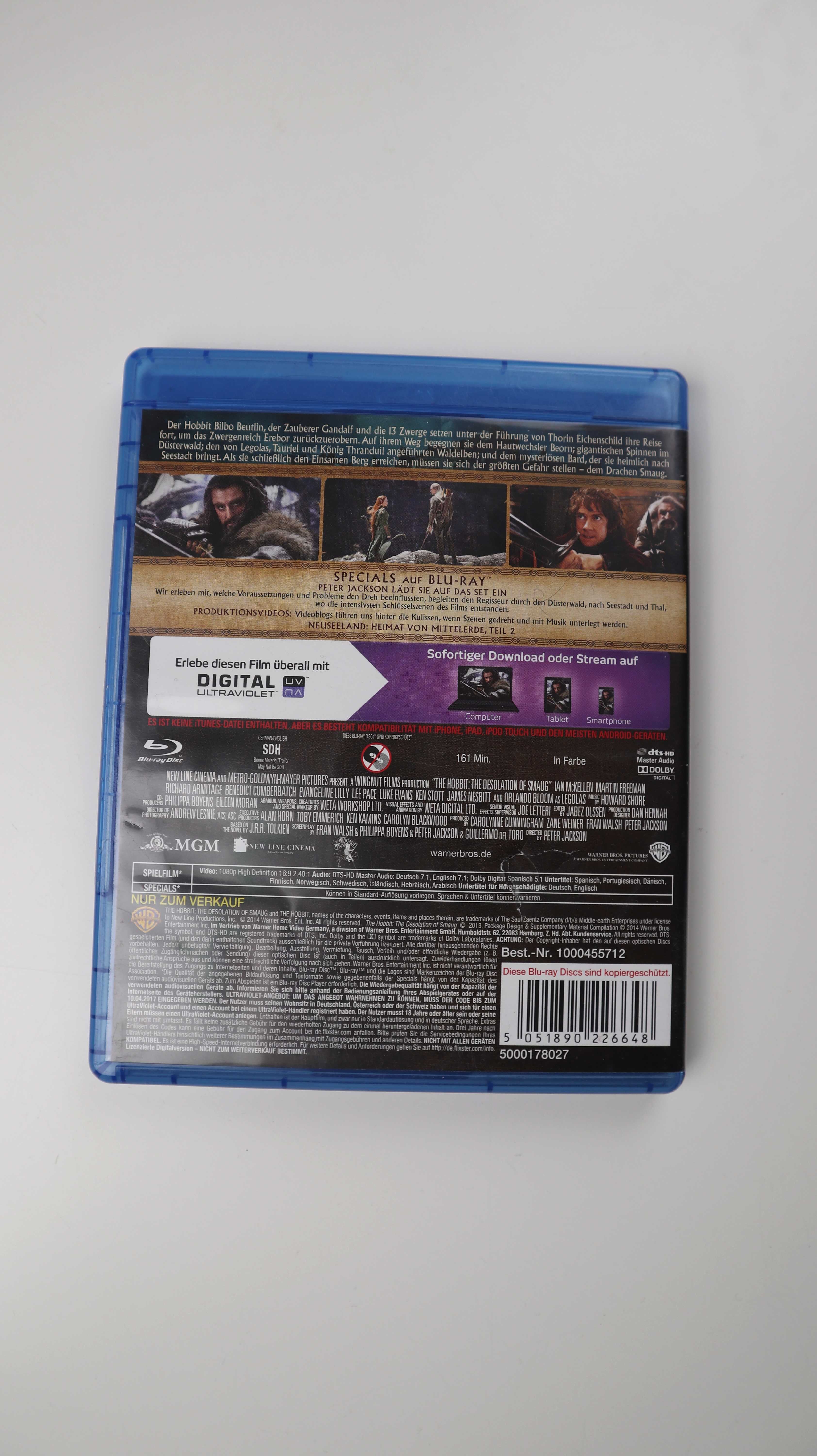 Der Hobbit: Smaugs Einöde Blu-ray ultraviolett Film
