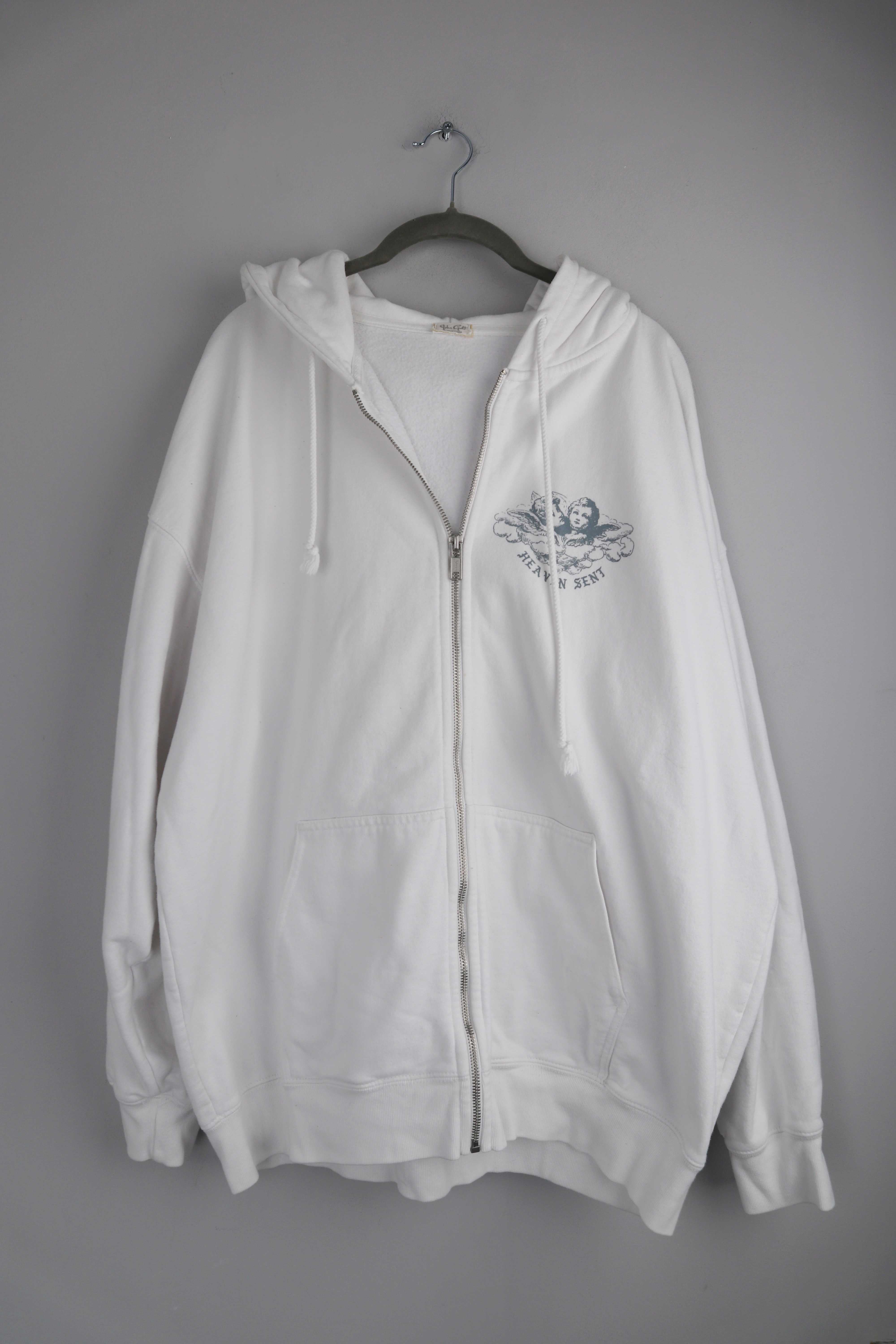 John Galt California Hoodie Pullover Kapuzenjacke Weiß 40 L