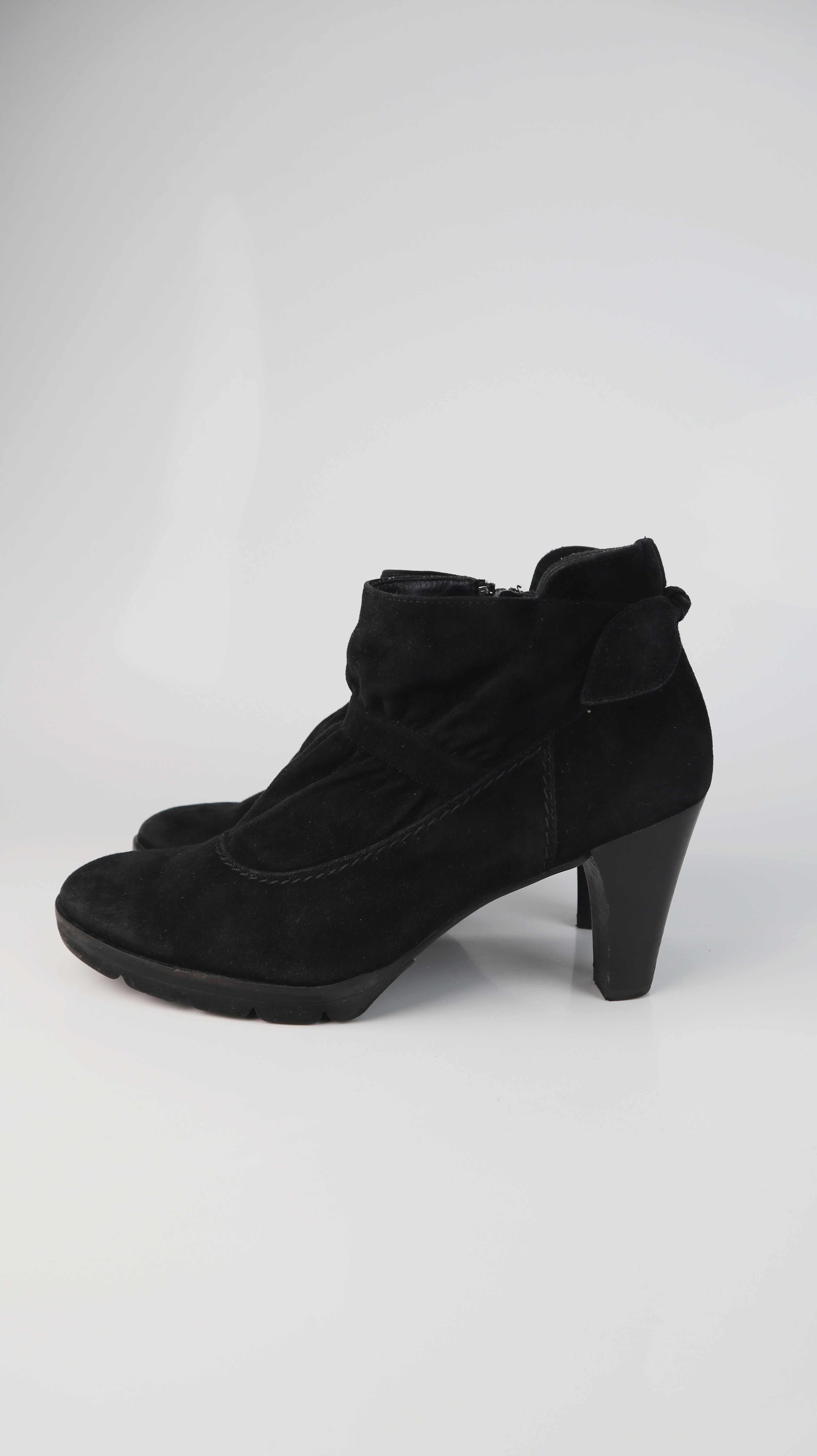 Paul Green Stiefeletten schwarz Wildleder 40 Absatzschuhe