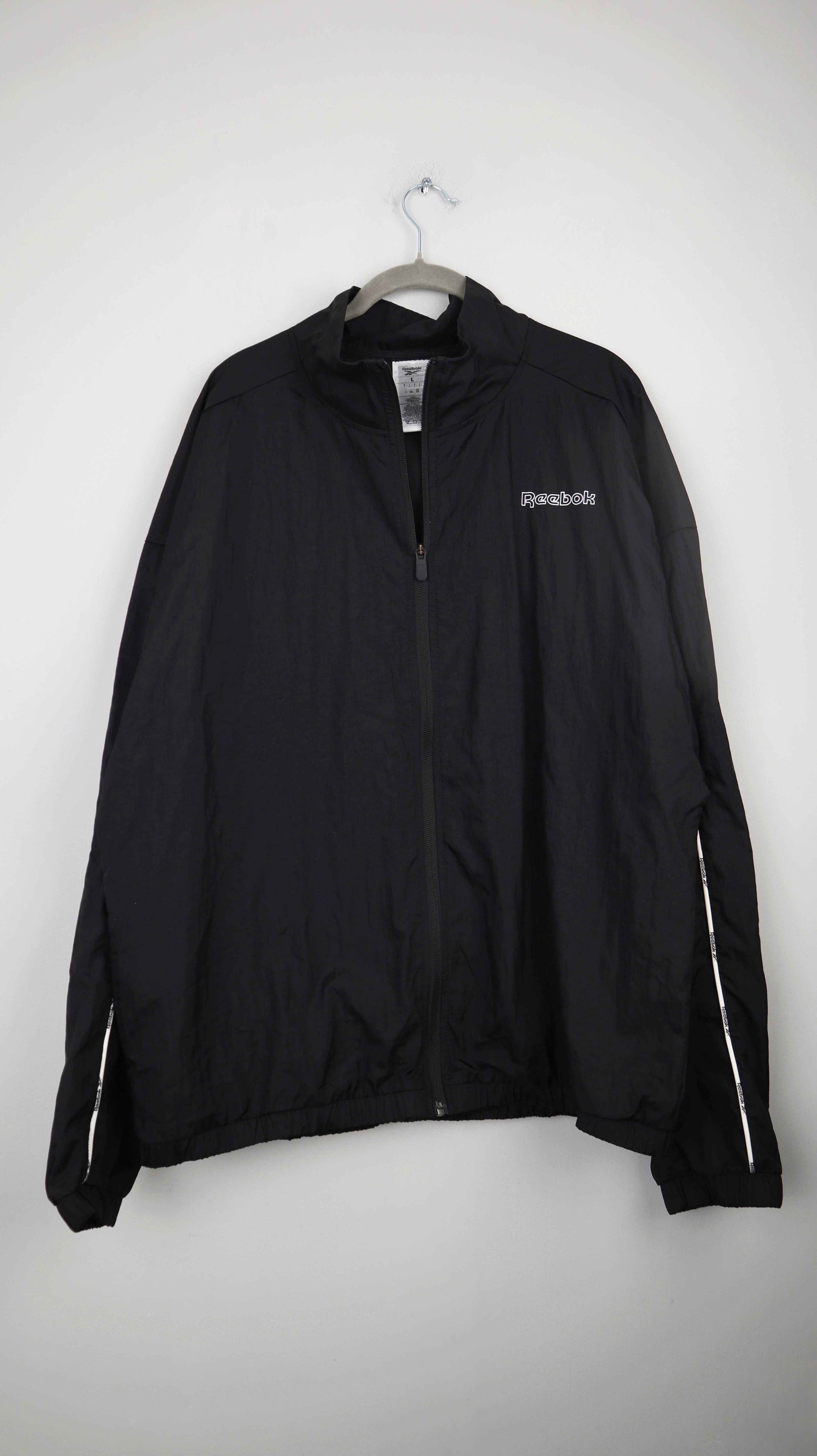 Reebok Jacke L Trainingsjacke basic schwarz einfarbig Zipper