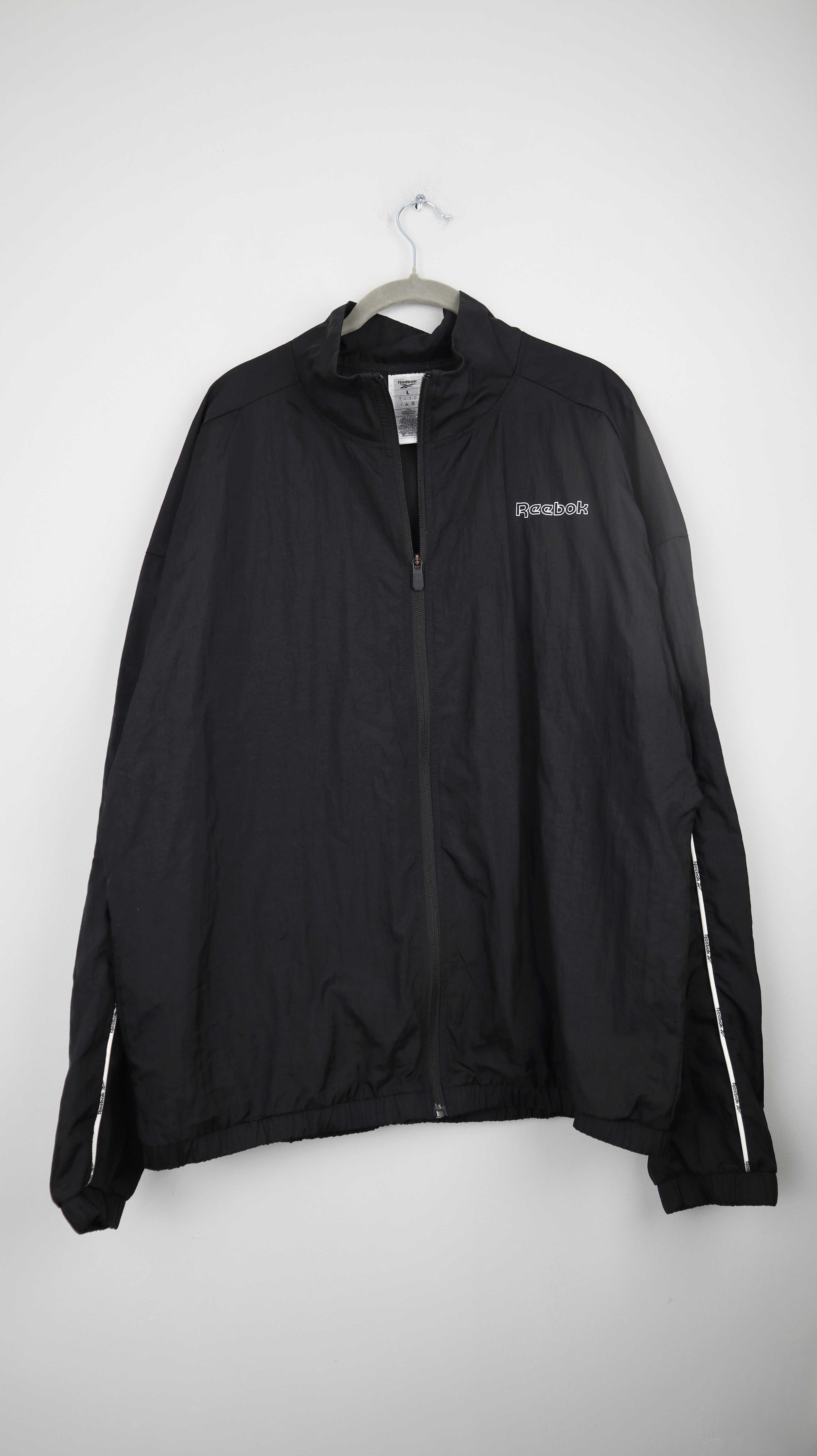 Reebok Jacke L Trainingsjacke basic schwarz einfarbig Zipper