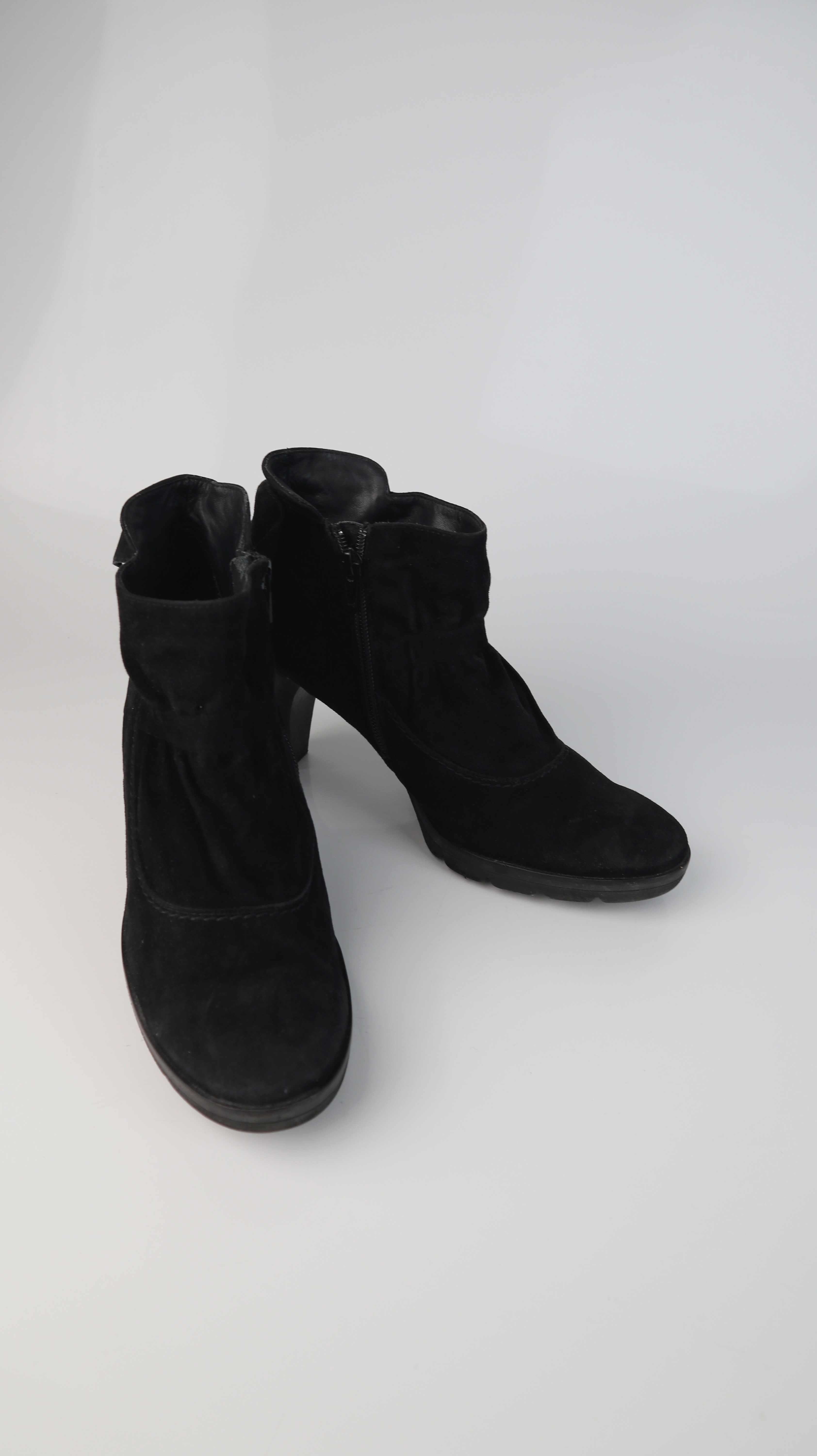 Paul Green Stiefeletten schwarz Wildleder 40 Absatzschuhe