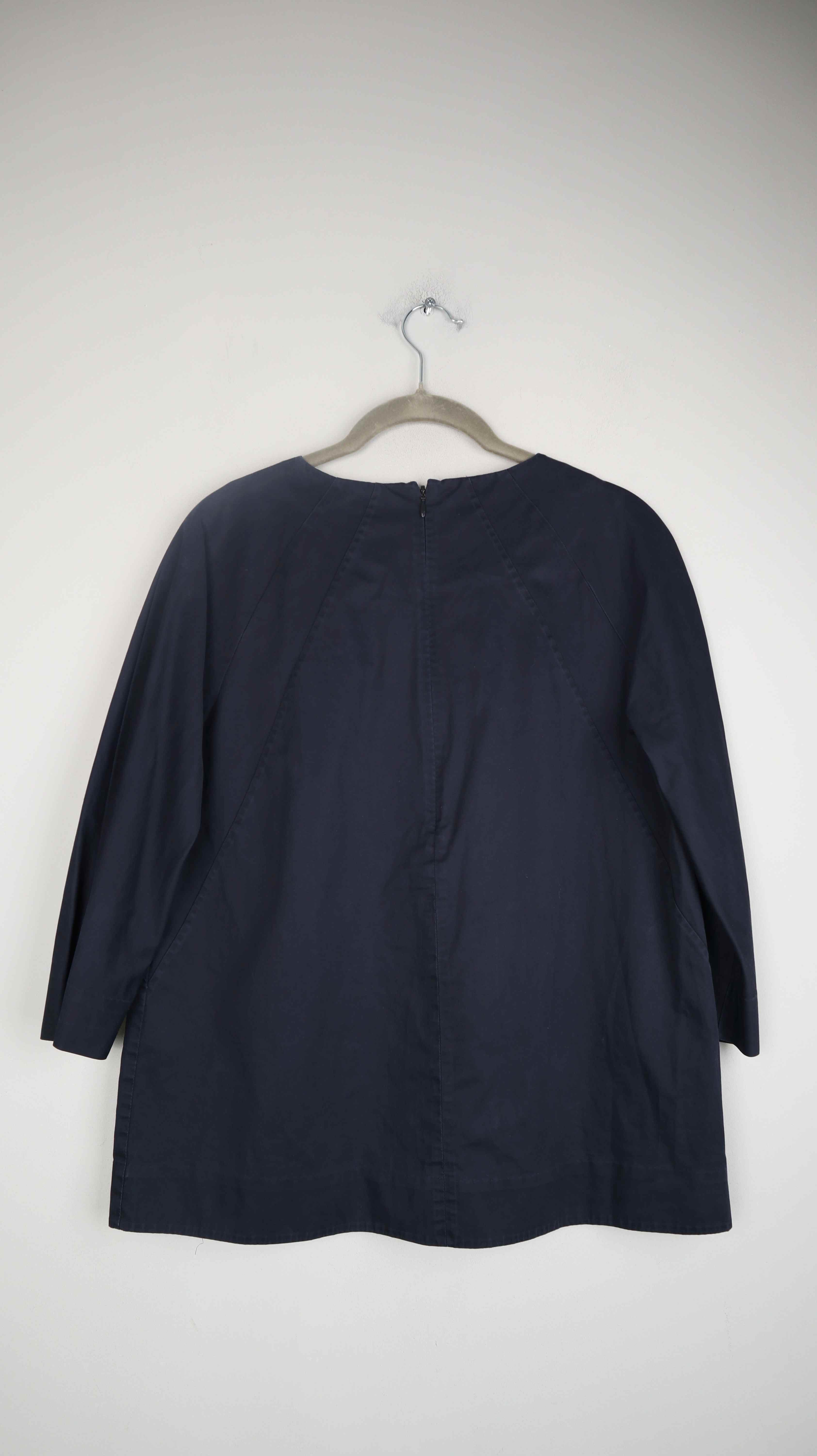 COS Top Blau Bluse dunkelblau 36 S Shirt Oberteil basic Minimalist