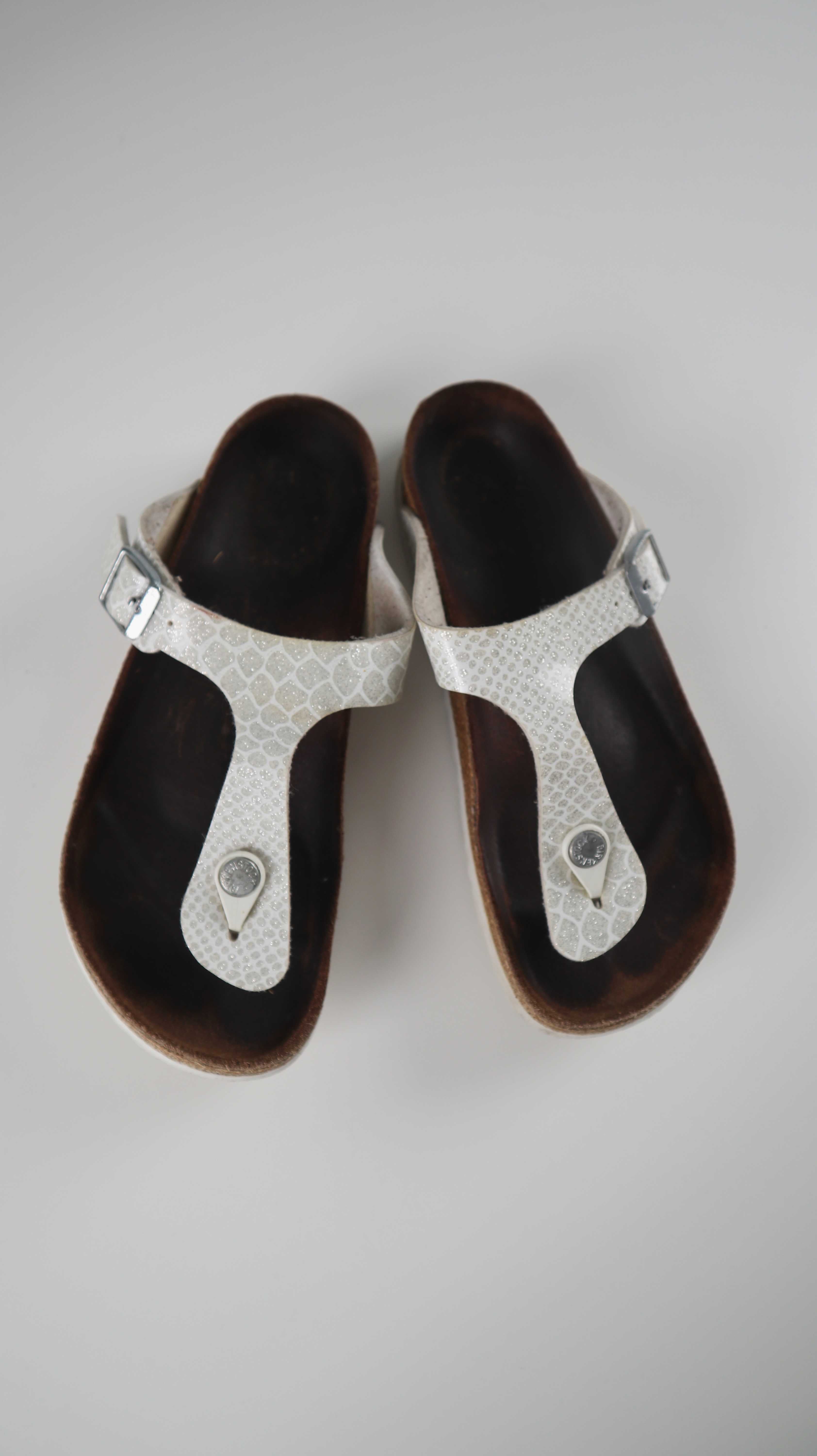 Birkenstock Gizeh Slipper 37 Weiß Sandalen Loafer basic Latschen