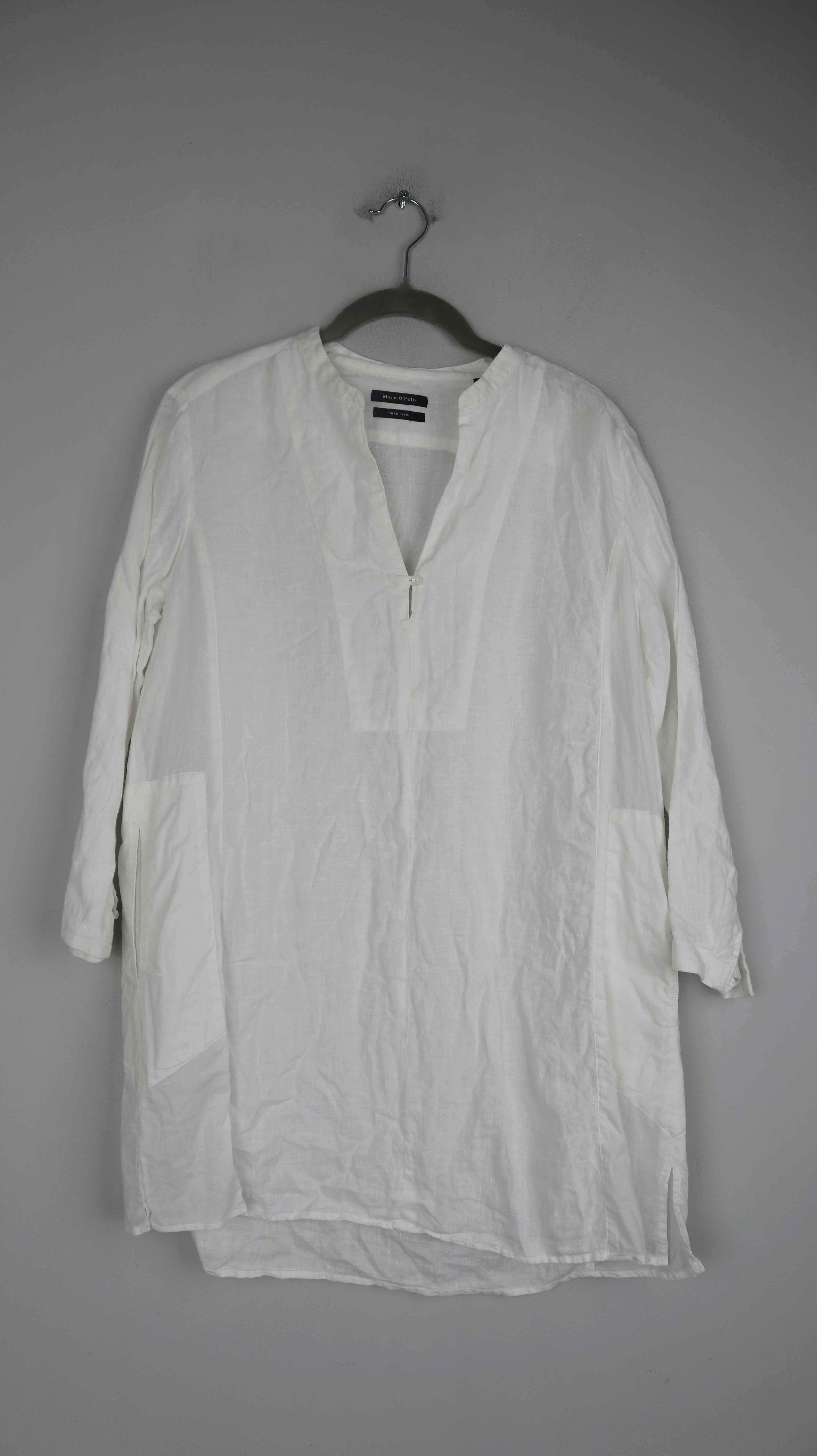 Marc O'Polo Bluse 36 S Leinen Weiß Leinenbluse Shirt Oberteil