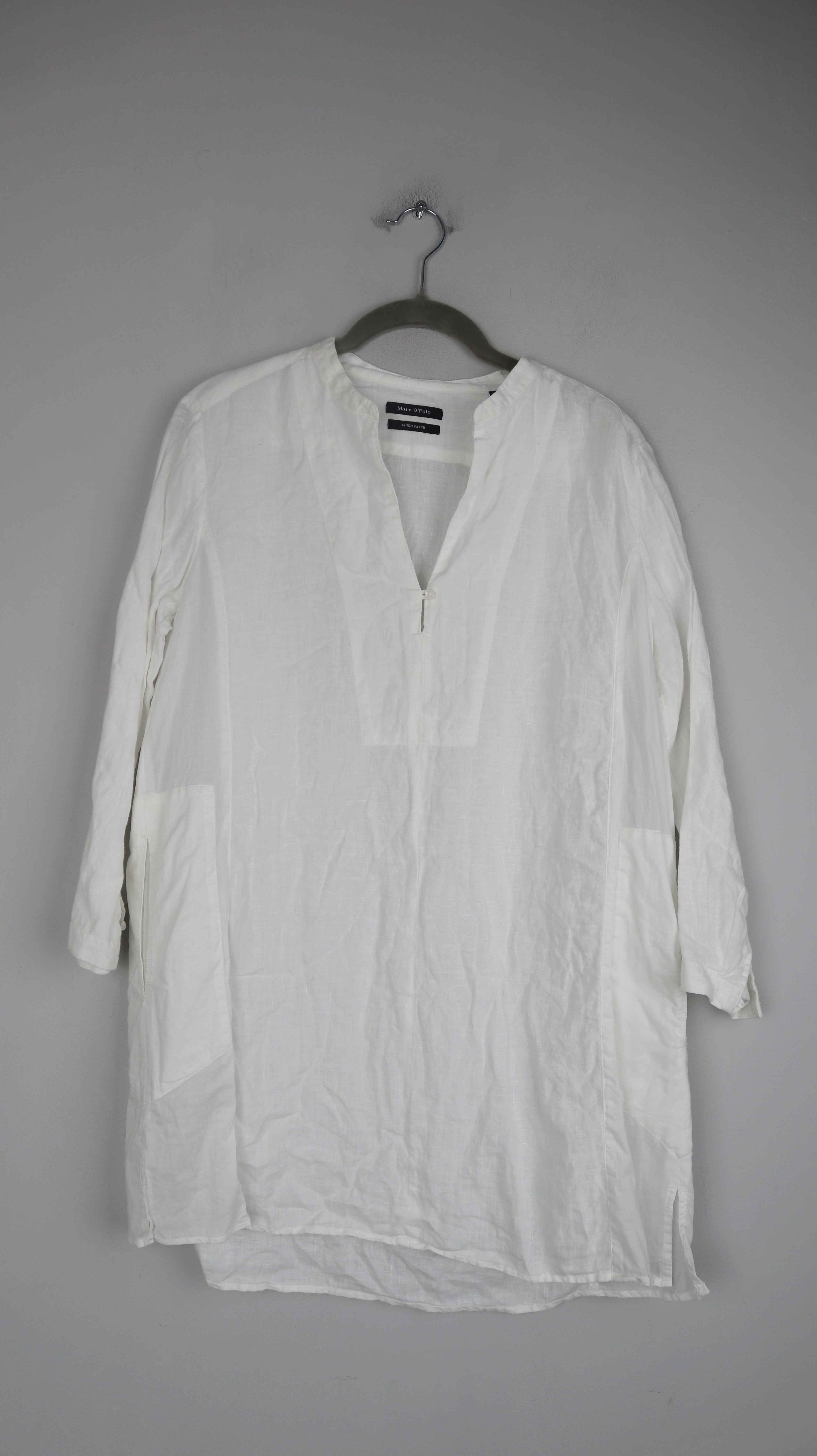 Marc O'Polo Bluse 36 S Leinen Weiß Leinenbluse Shirt Oberteil